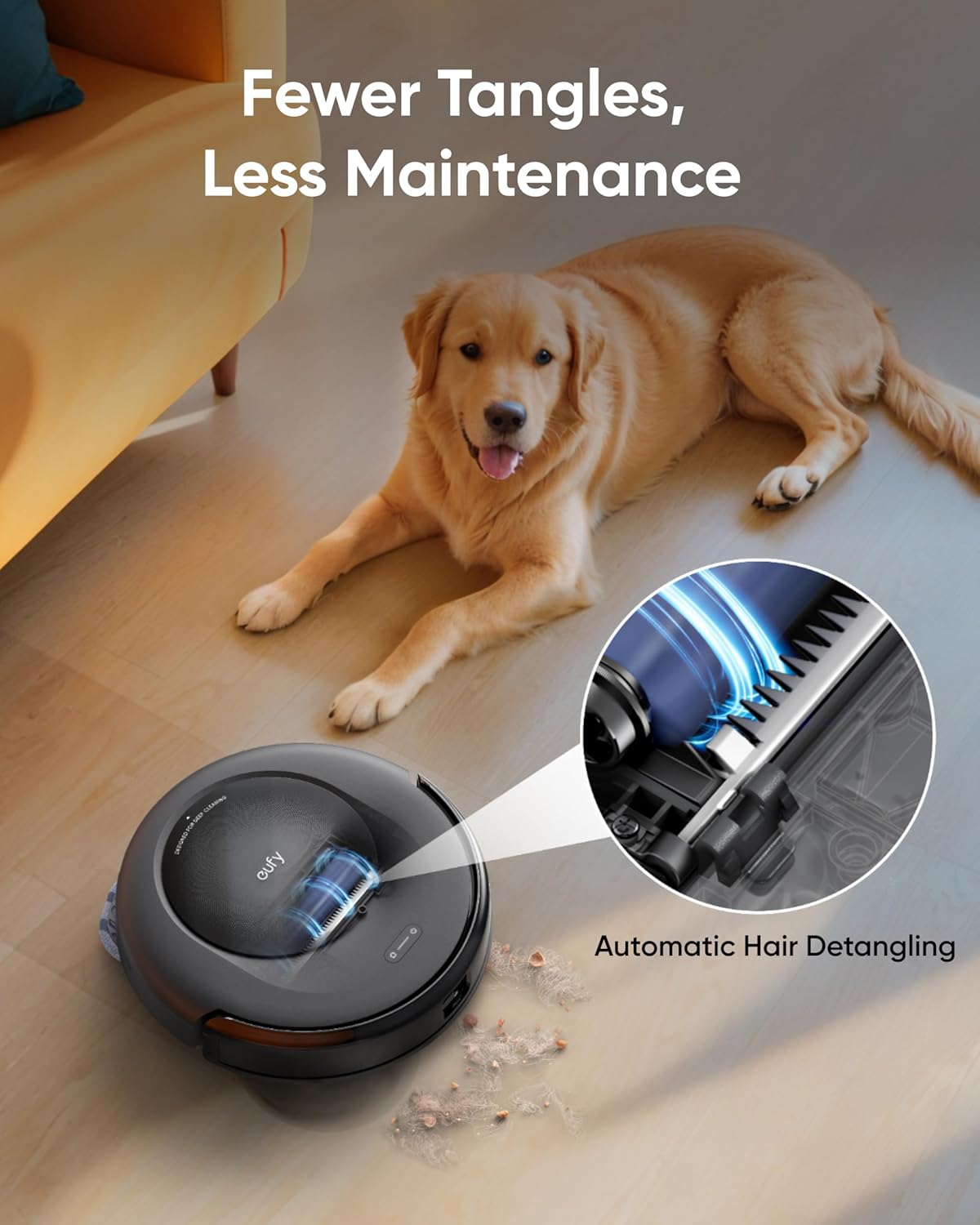 eufy Robot Vacuum Omni C20, Robot Vacuum and Mop Combo, Self Emptying, Auto Mop Washing and Auto Drying for Hands-Free Cleaning, 7000 Pa Powerful Suction, 3.35-Inch Design, All-in-One Station