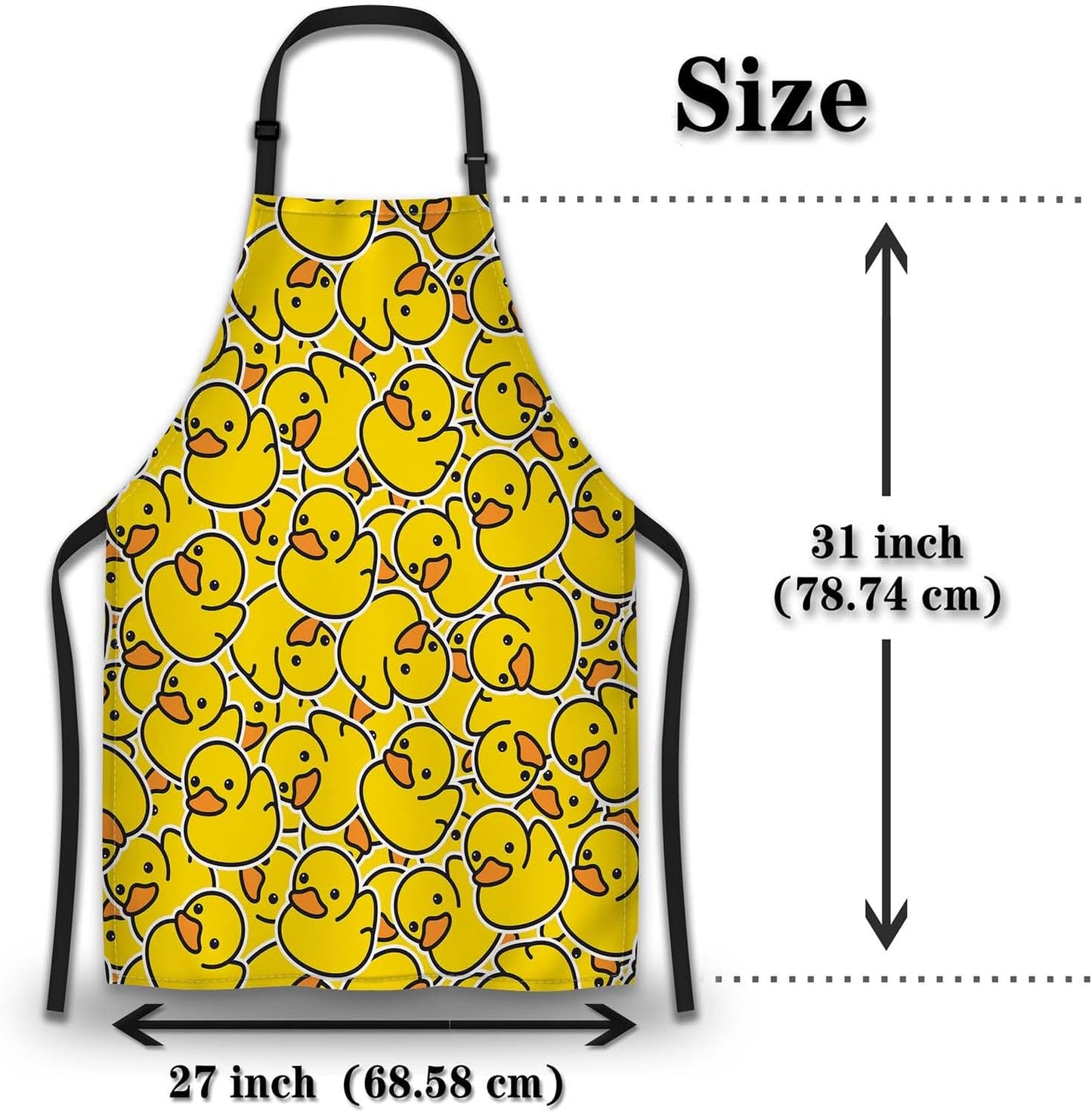 Chef Apron for Men Duck Baking Aprons for Women for Kitchen Cooking Restaurant BBQ Painting Crafting 27” (W) x 31” (H), Waterproof Apron