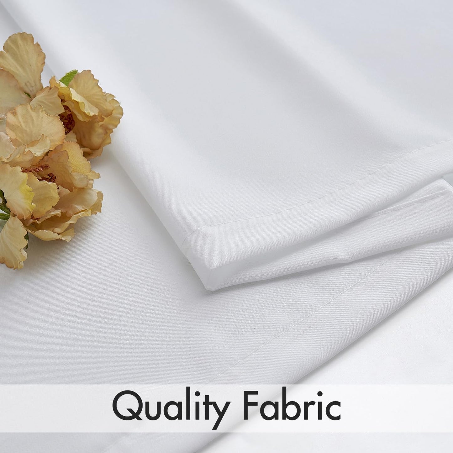 MIULEE White Privacy Sheer Curtains That Let Light in 72 Inches Long Non-See-Through Semi Sheer Curtains Light Filtering Window Curtain Drapes for Living Room Bedroom 2 Panels Set 42 X 72