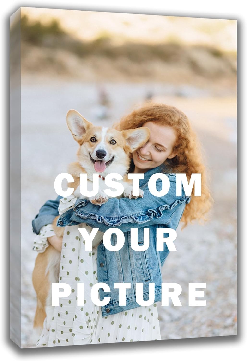 Custom Canvas Prints with Your Photos (11x14, Framed Canvas) Customized Wall Art Personalized Canvas Pictures for Pet/Family Gifts for Mom/Men/Women