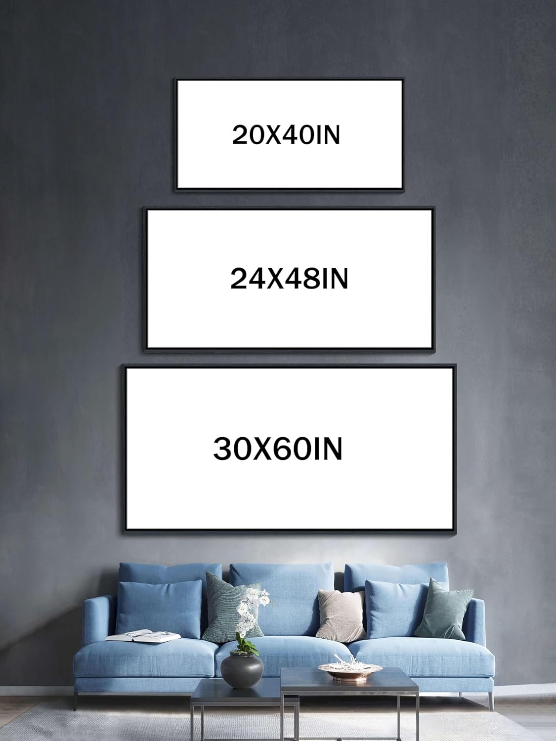 Framed Wall Art for Bedroom Large Abstract Wall Art Wall Pictures for Living Room Canvas Wall Art for Living Room Bathroom Decor 20x40 Inches