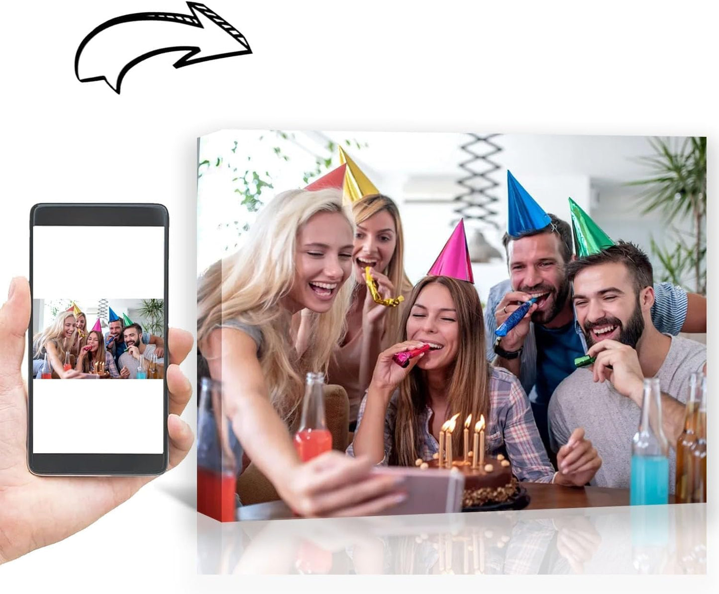 Custom Framed Canvas Prints With Your Photos-Personalized Picture To Canvas Wall Art ，Home Decoration Gifts Holiday Gifts