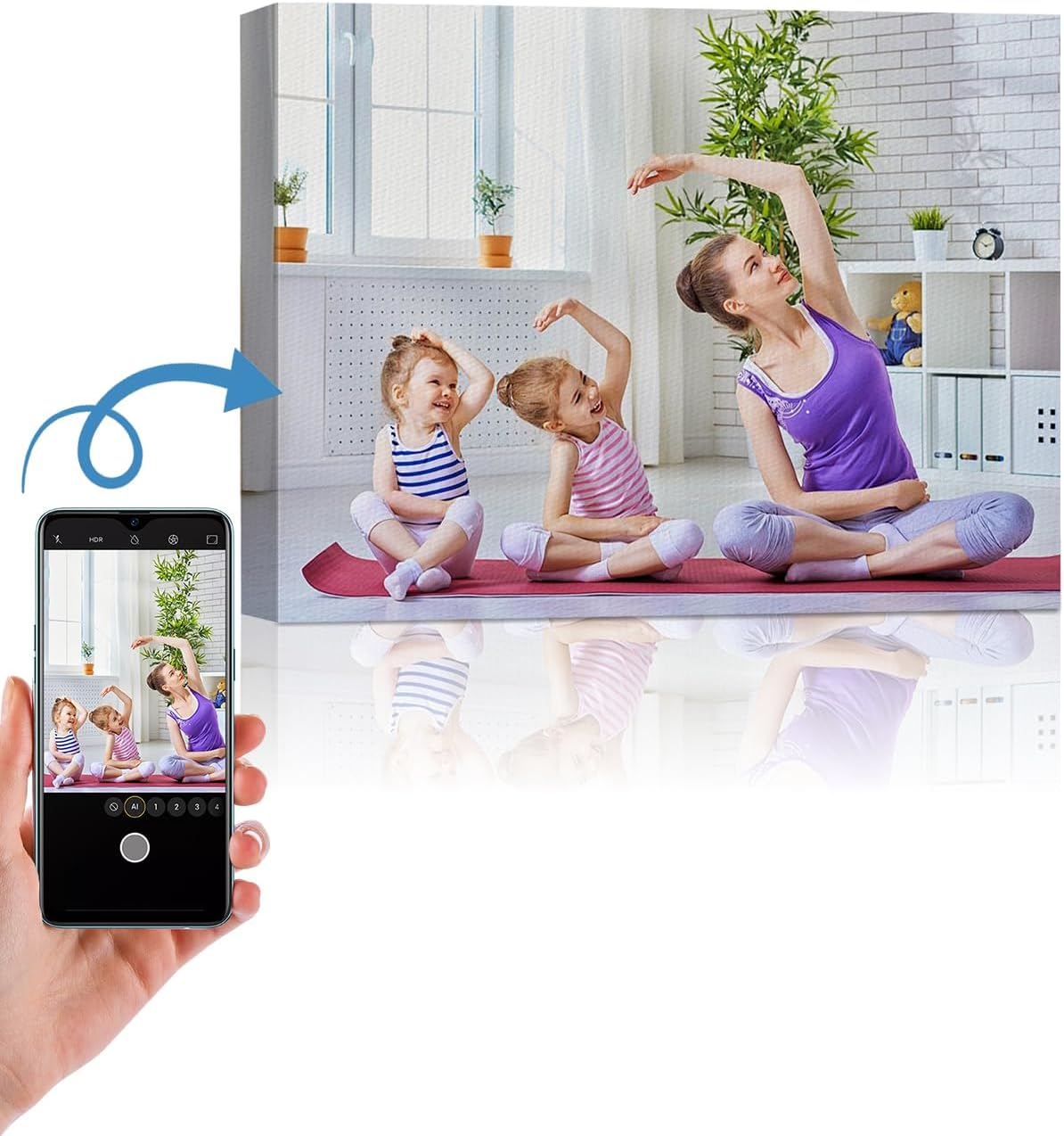 AbcCustomize Custom Canvas Wall Art with Your Photos, Perfect for Living Room, Bedroom, Farmhouse Decor, Personalized Gifts