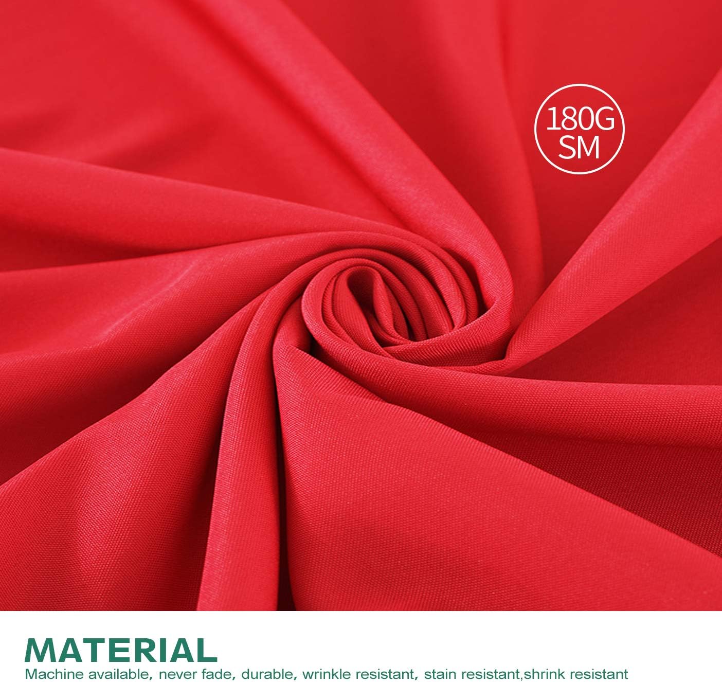 Surmente Red Tablecloth for Round Tables, 120-inch Round Table Cloths for Weddings, Banquets, or Restaurants