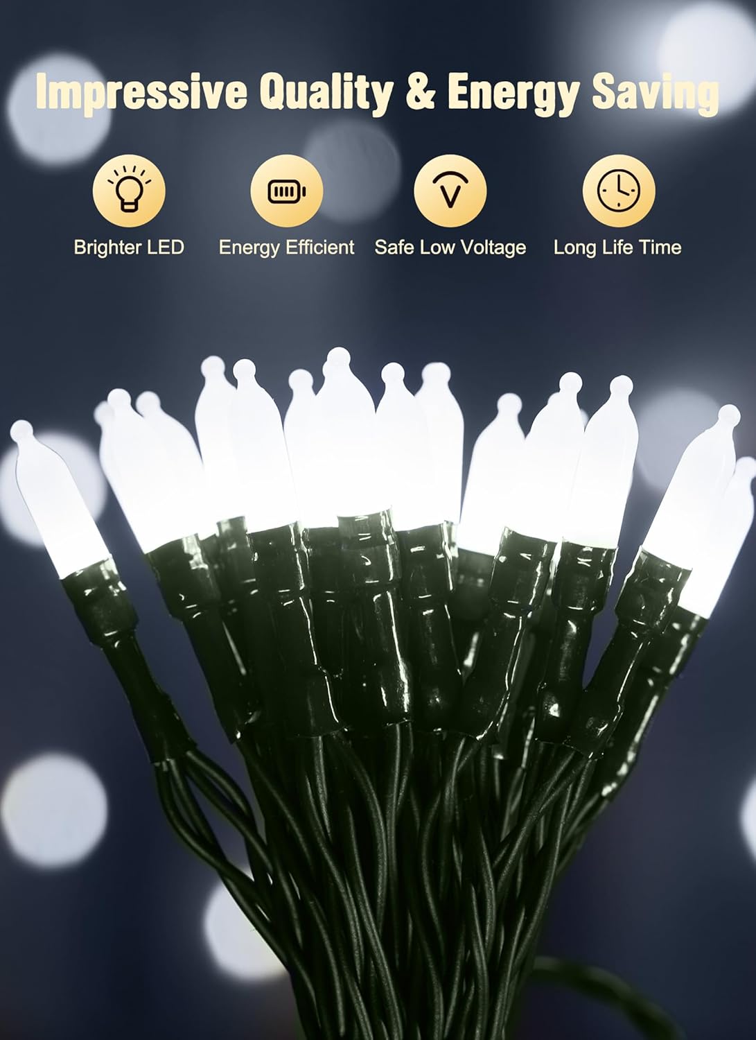 Battery Operated Christmas String Lights, 8ft 20 LED Mini Lights with Timer, Christmas Tree Lights for Indoor Outdoor Bedroom Wedding Party Holiday Xmas Decoration，Pure White