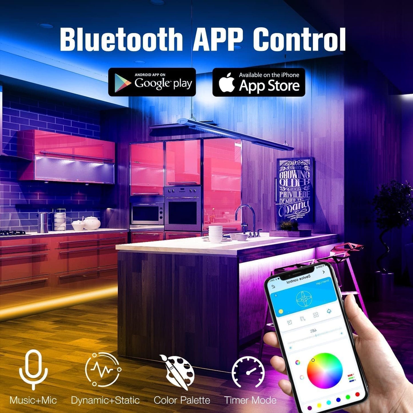 DAYBETTER Led Strip Lights 300 ft (3 Rolls of 100 ft) Color Changing Lights Strip for Bedroom, Desk, Indoor Room Bedroom Valentine Decor, with Remote and 24V Power Supply