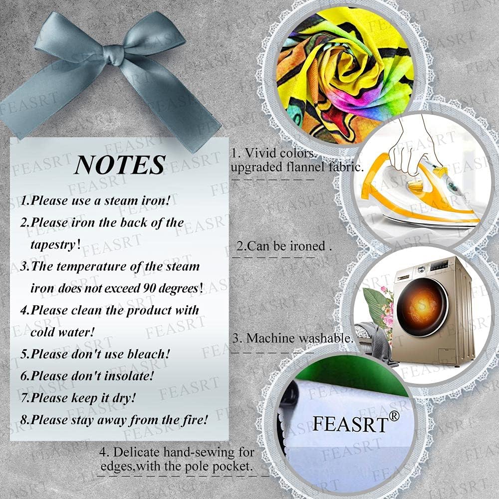 FEASRT Crow Tapestry The Legendary Black Crow Ancient Hymn Art Wall Hanging Tapestries 71x93 Inches for Home Living Room Bedroom Dorm GTQQAY1540