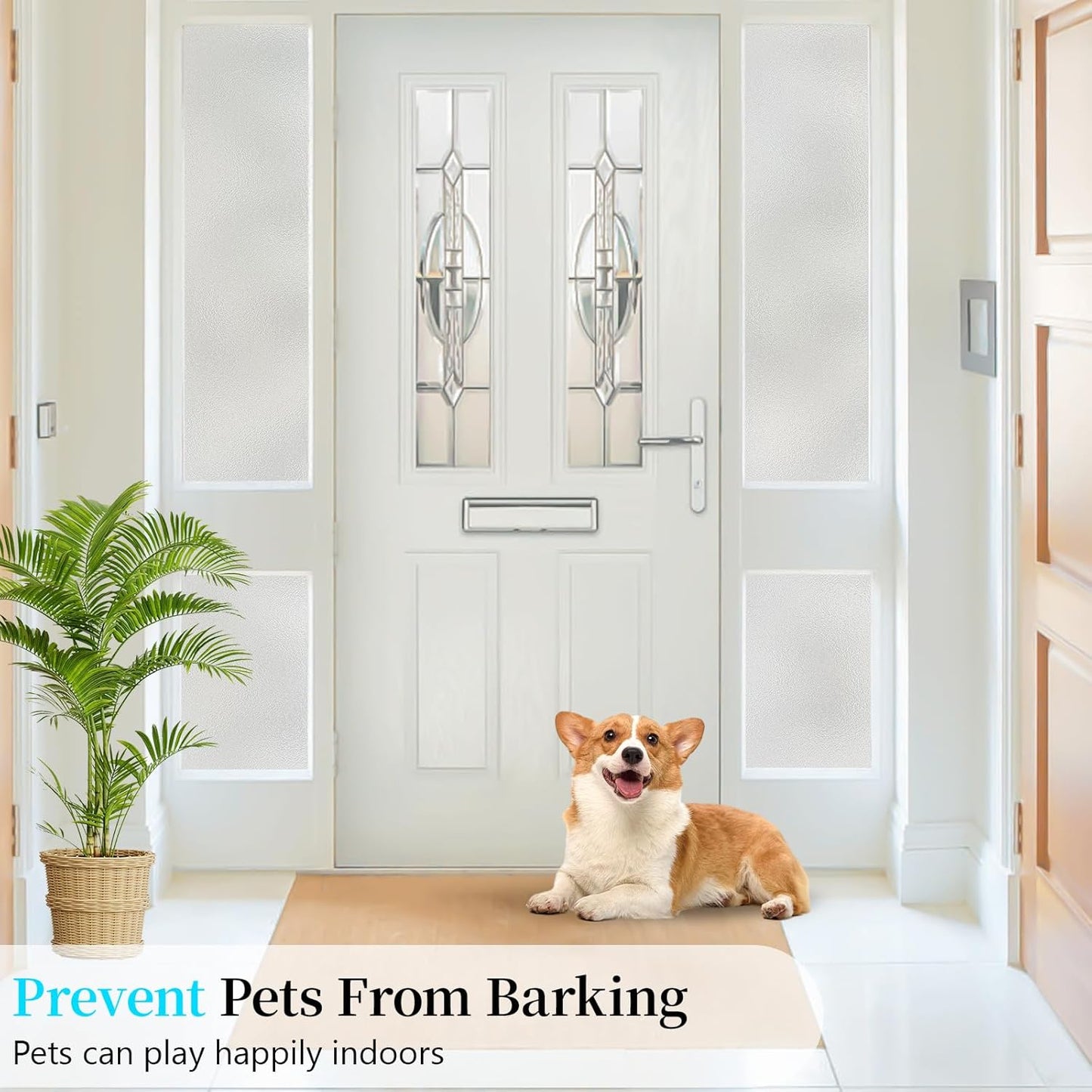 Niviy Frosted Glass Window Privacy Film with Free Installation Tools Static Cling Bathroom Window Frosting Film Day and Night Windows Cling Home Glass Door Cover, 17.5 inch x 78.7 inch