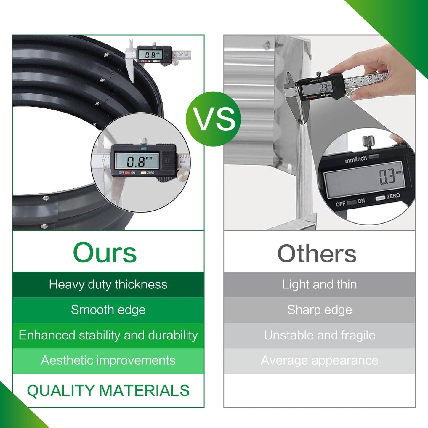 GARDMAX 2x2x1FT Galvanized Round Raised Garden Bed Kit, Metal Planter Boxes Outdoor with Easy Assembly, Large Garden Bed for Vegetables, Fruits, Flower, Herbs Dark Gray