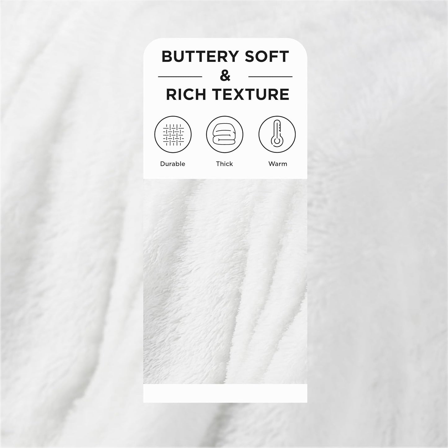 Bedsure GentleSoft Fluffy White Throw Blanket, White Decor Fuzzy Gifts for Women, Soft Cozy Furry Sherpa Fleece Plush Thick Warm Shaggy Faux Fur Throw Blanket for Couch, Bed, Camping, Travel, 50x60