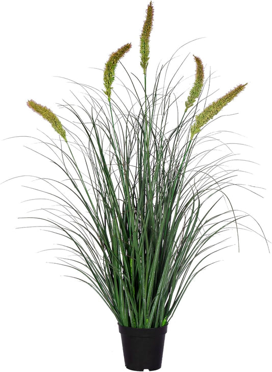 Green Onions Fake Plants,Artificial Plants Indoor, Fake Grass Decor Green Plant Fake Outdoor Flowers Fake Succulents,Artificial Tall Grass Plants with Pots House Decorative(36“ 1 Pack)