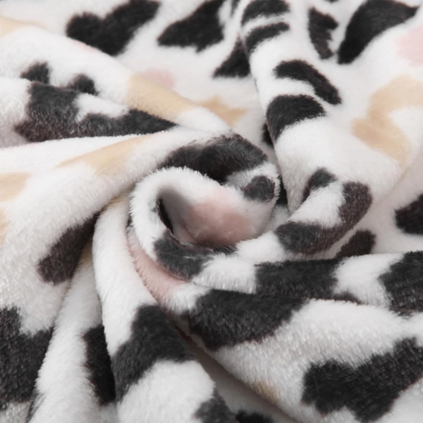 MERRYLIFE Pink Cheetah Throw Blanket Decorative Fleece Throw | Ultra-Plush Colorful | Couch Blanket Travel Lap | Home Gift Use(50" 60",Pink Cheeath)