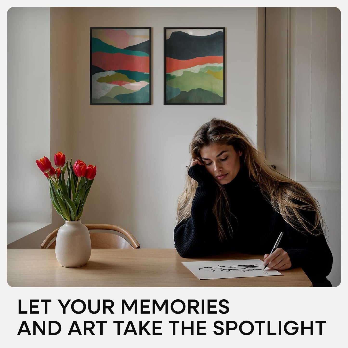 Homeforia Black 11x14 Picture Frame, High End Metal 11x14 Poster Frames with Mat 8x10, 11 x 14 Black Frame Matted to 8 x 10 inch Photo, 11 by 14 Thin Hanging Frames, Tempered Glass, Wall Kit, Set of 1