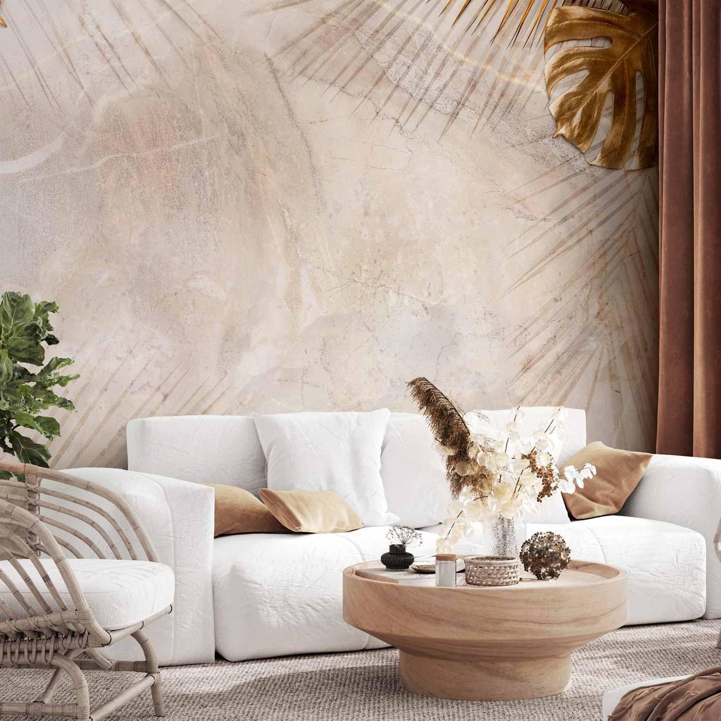 artgeist Premium Wall Mural Tropical Leaves 197x138 in - Non-Woven Wallpaper Fleece Wall Decor Photo Print Picture Image Design Monstera Palm Green Leaves b-C-0788-a-a