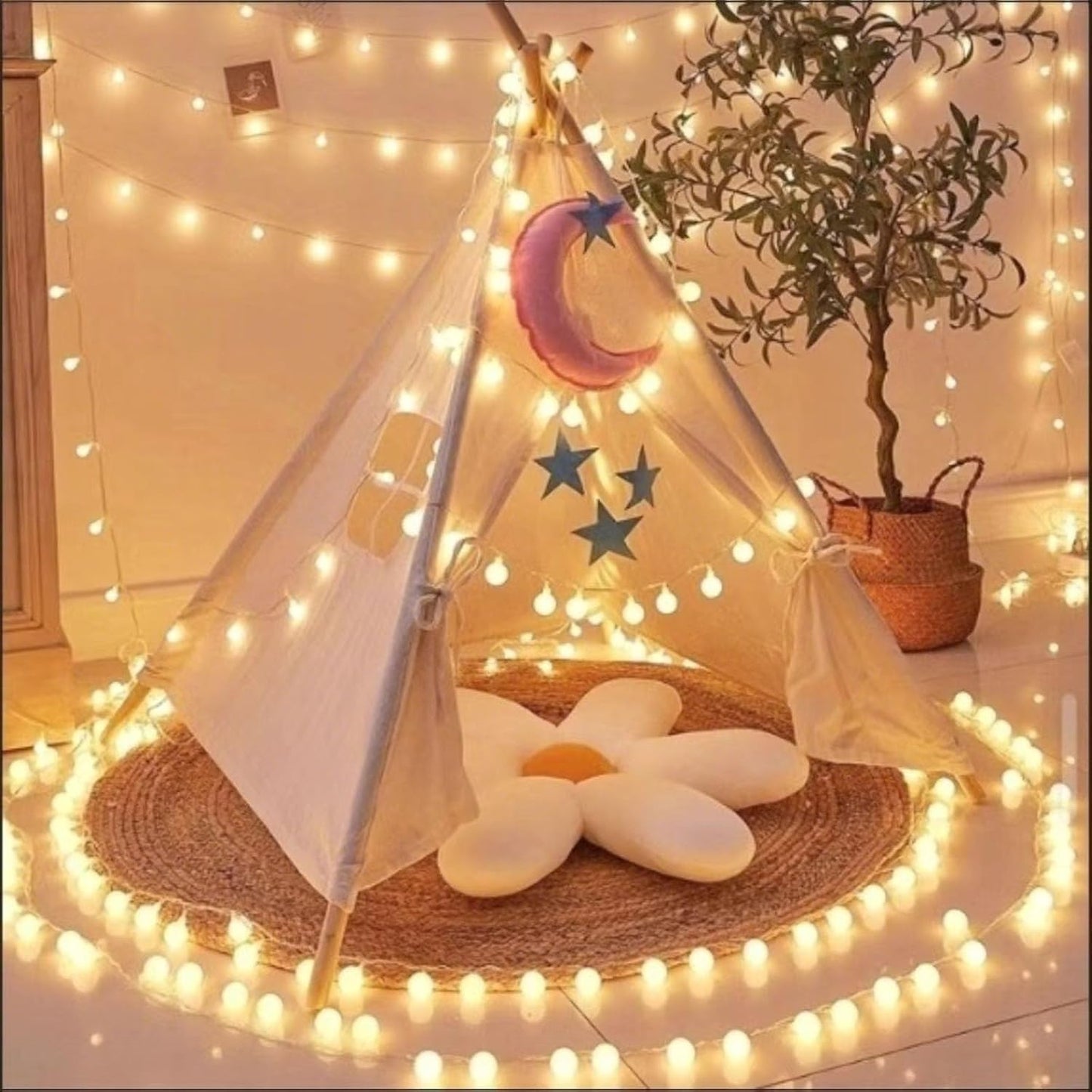 Globe String Lights Battery Operated - 20 LED Indoor Outdoor Christmas Lights, Waterproof Fairy Twinkle Light for Bedroom Classroom Dorm Camping Canopy Wedding Xmas Decor