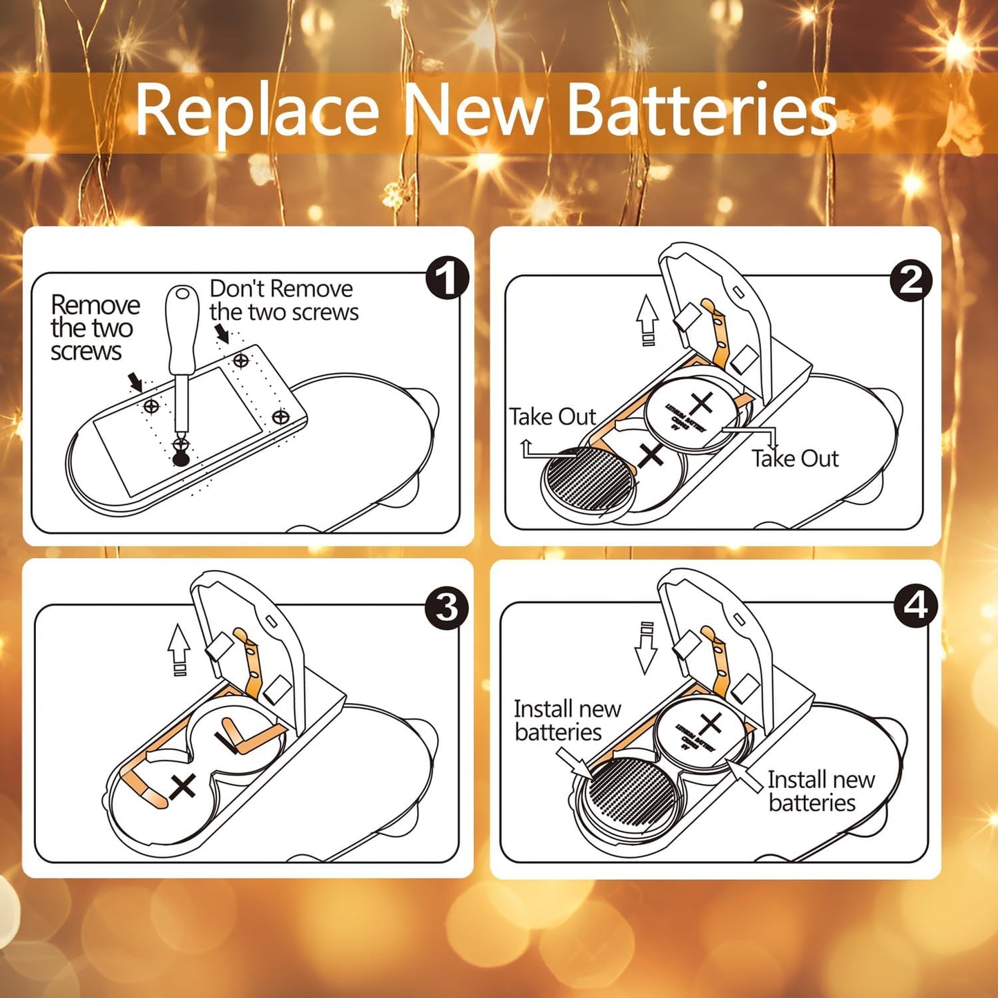 6 Pack Fairy Lights Battery Operated with Timer 2PCS Remote 6.5ft 20LED Warm White Twinkle Lights Waterproof Silver Wire Fireflies Lights DIY Mason Jar Wedding Party Christmas Centerpiece Table Deco