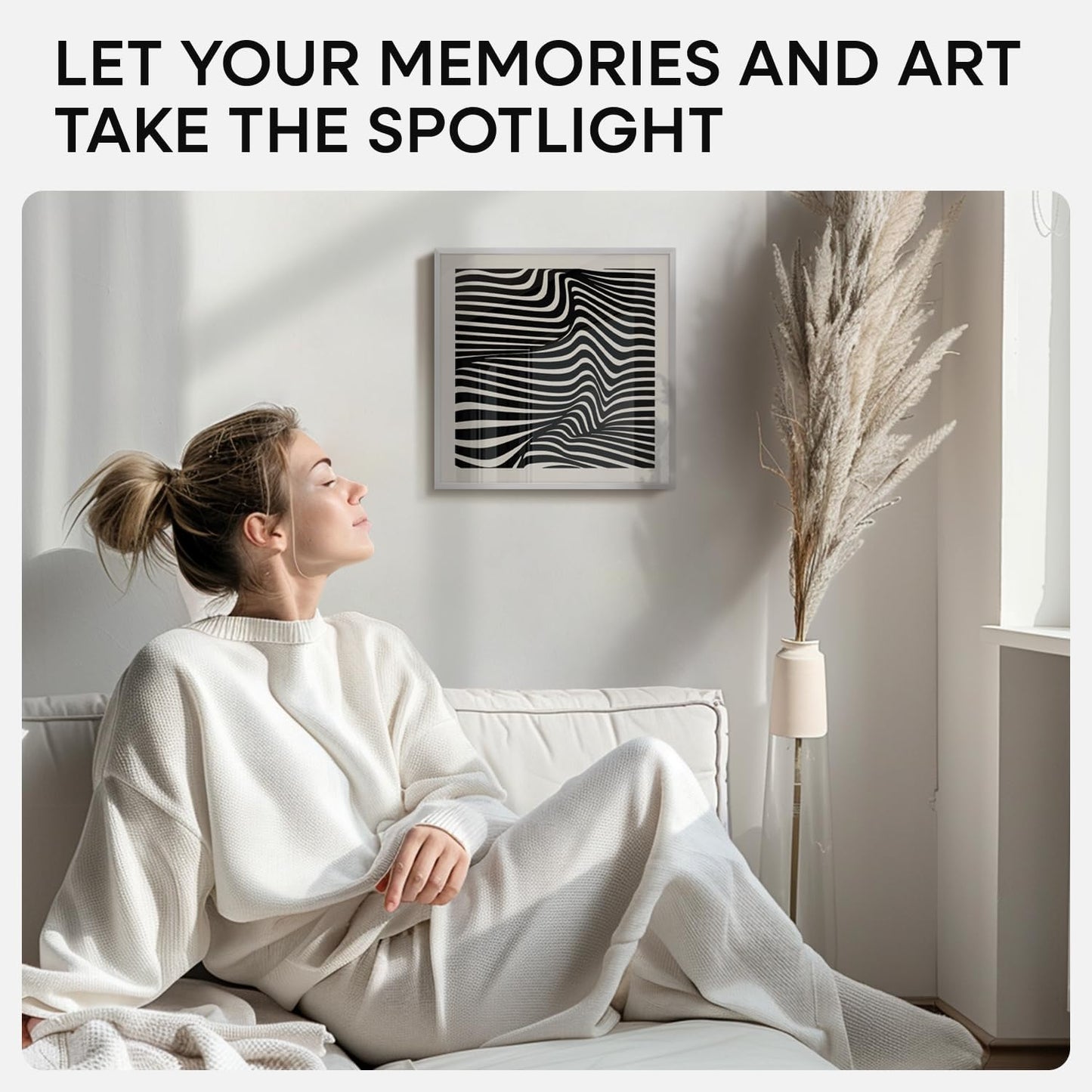 Homeforia 12x12 Silver Frame, High End Metal 12 x 12 Square Picture Frame with Mat 10 x 10 Photo, 12x12 Poster Frames Matted to 10x10 Print, 12 by 12 Hanging Frames, Tempered Glass, Wall Kit, Set of 1