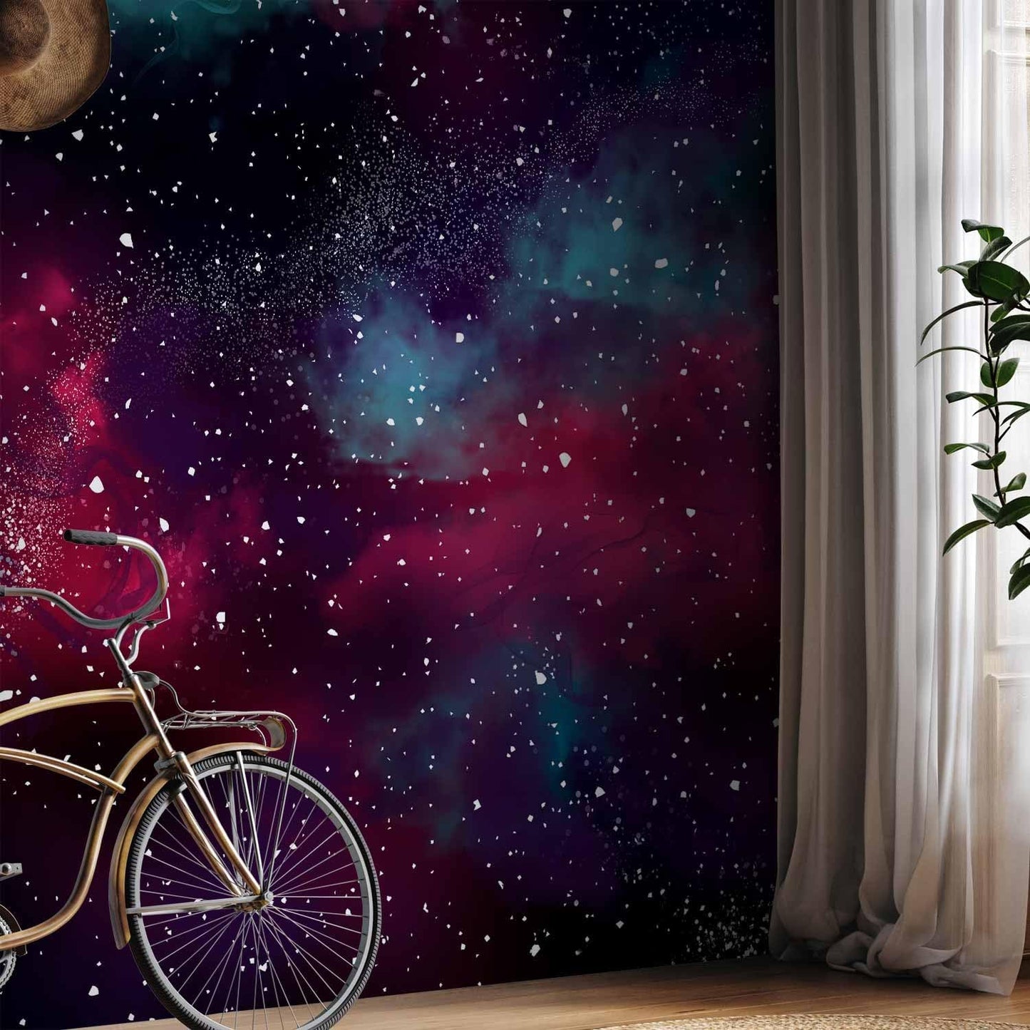 artgeist Wall Mural Space 135x101 in - Peel and Stick Self-Adhesive Wallpaper Removable Large Sticker Foil Wall Decor Print Design Mural Galaxy Universe Cosmos Sky a-A-10326-a-a