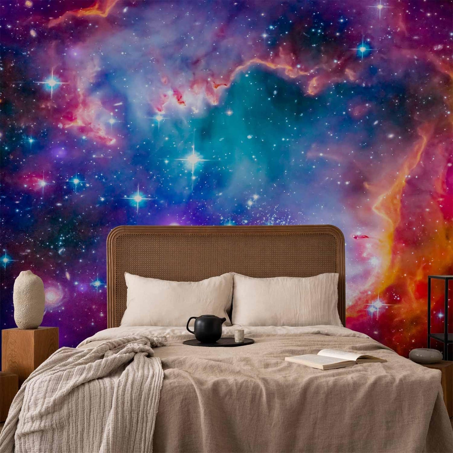 artgeist Wall Mural Abstract 116x83 in - Peel and Stick Self-Adhesive Wallpaper Removable Large Sticker Foil Wall Decor Print Picture Image Design Abstract Cosmos Sky Star i-G-10010-a-a