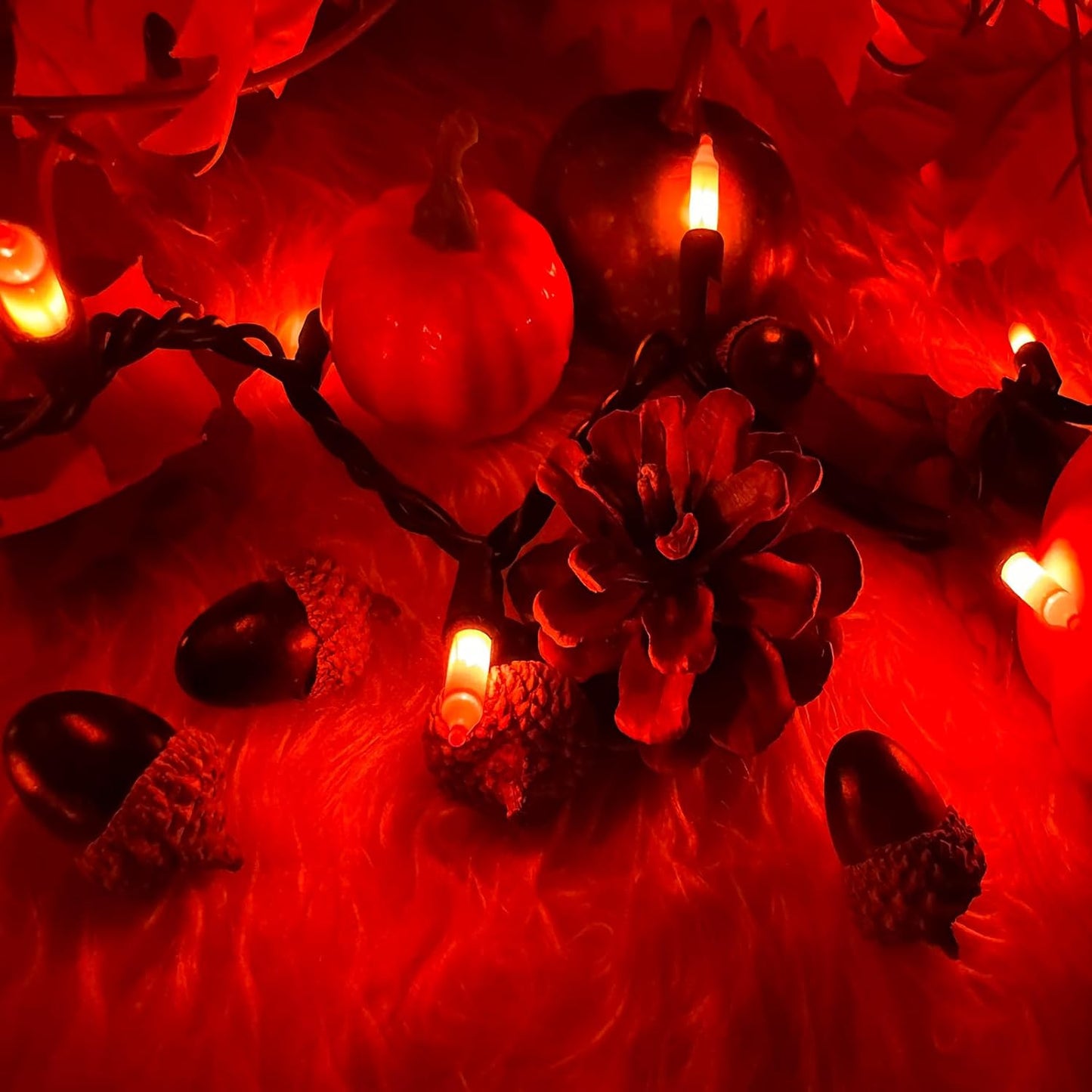 HISHINY Orange Halloween Lights,100 Count Incandescent Lights String with Black Wire,Ideal Outdoor Indoor Halloween Decorations Lights for Patio Home Party,UL Certified (21feet)