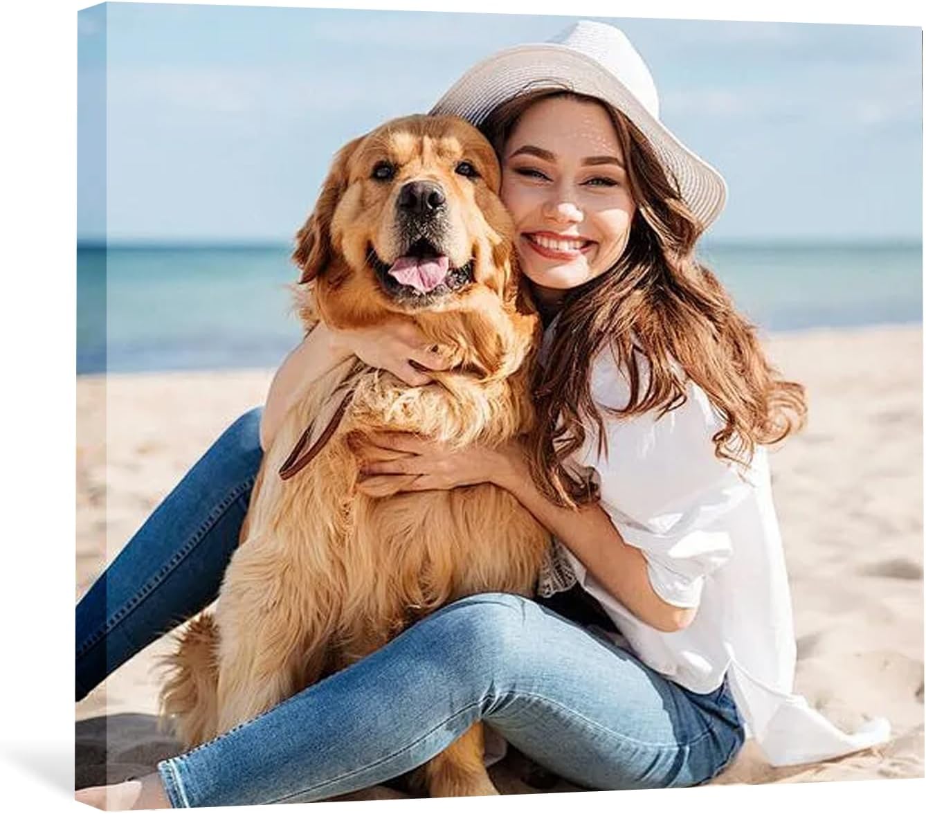 Custom Framed Canvas Prints With Your Photos-Personalized Picture To Canvas Wall Art ，Home Decoration Gifts Holiday Gifts