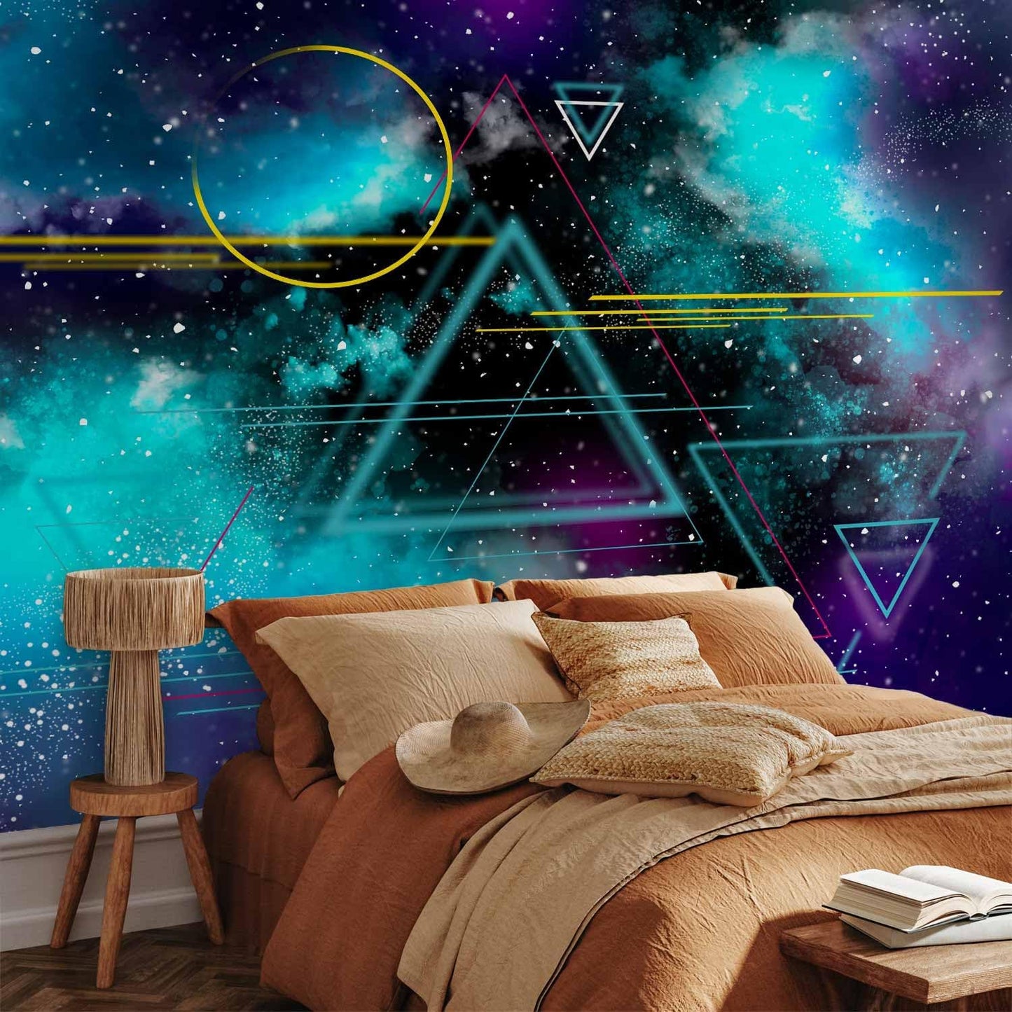 artgeist Wall Mural Galaxy 79x55 in - Non-Woven Wallpaper Fleece Wall Decor Photo Print Picture Image Design Home Mural Cosmos Galaxy Cosmonaut Astronaut a-A-10328-a-a