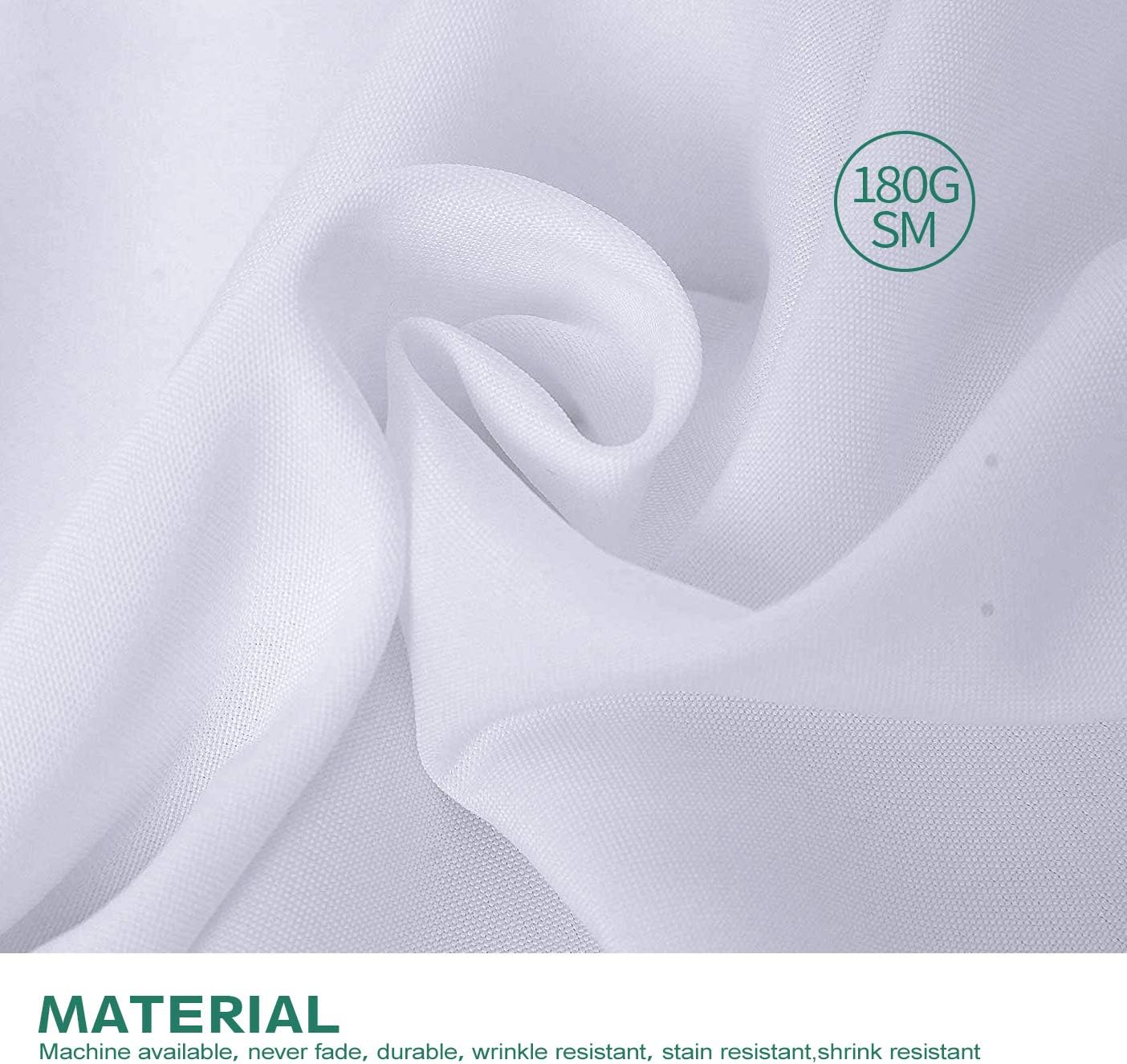 Surmente White Tablecloth for Round Tables, 120-inch Round Table Cloths for Weddings, Banquets, or Restaurants