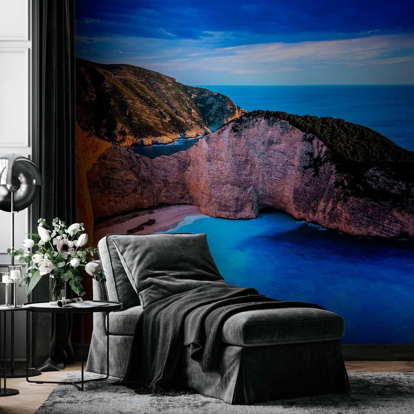 artgeist Premium Wall Mural Tropical Island 216x98 in - XXL Non-Woven Corner Wallpaper Fleece Angle Wall Decor Photo Print Picture Image Design Landscape Sea Beach Ocean c-A-0058-a-d