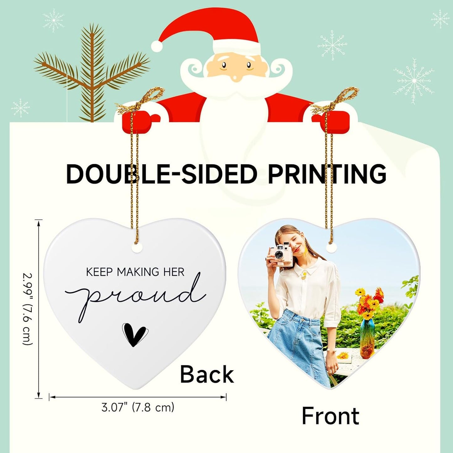 Personalized Keep Making Her Proud Ornament, Memorial Gifts for Loss of Mom Grandmother, Sympathy Gifts for Loss of Loved One, Bereavement Gift Ideas Grief Memorial Gift Christmas Ornament