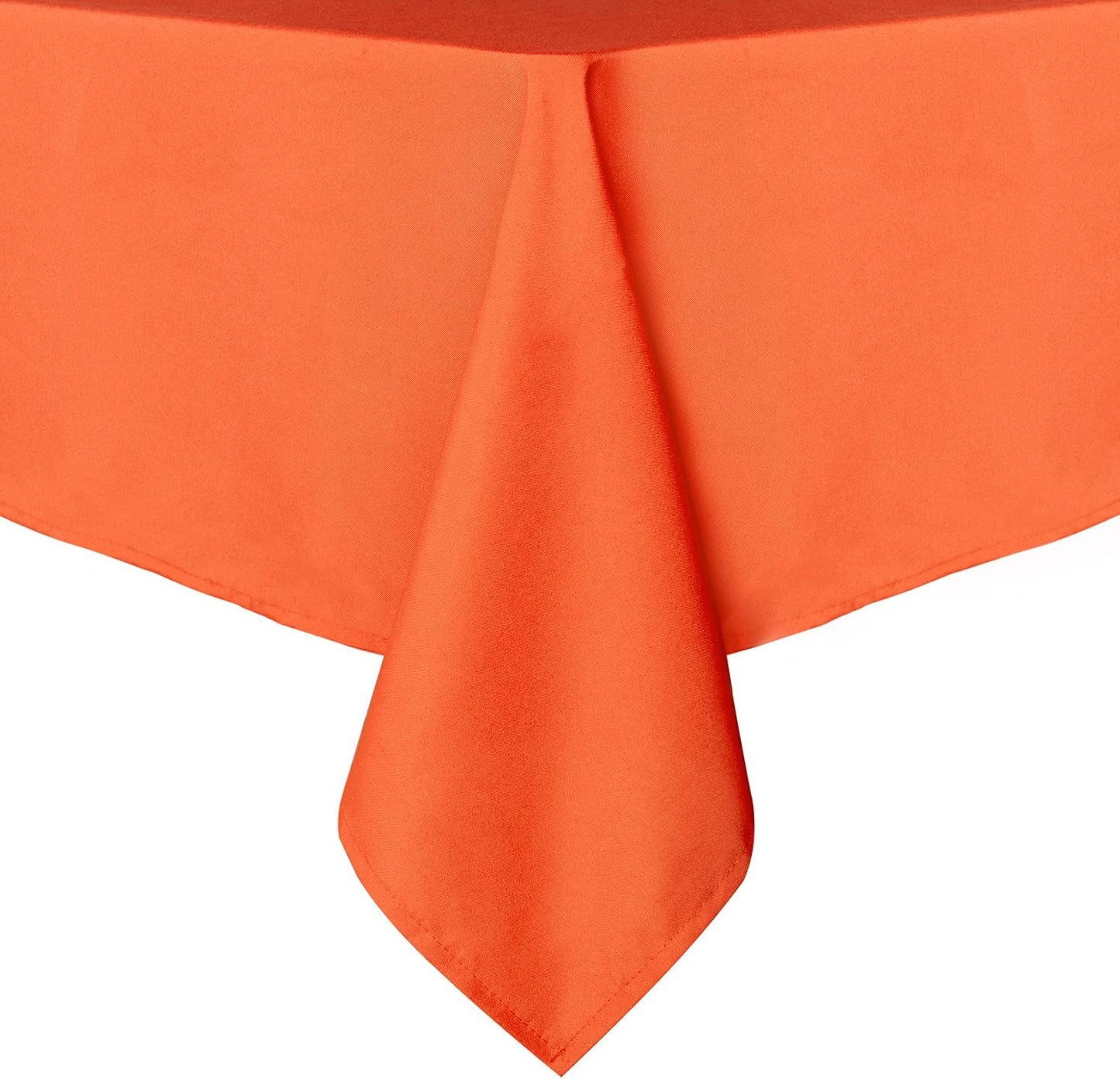 sancua Square Tablecloth - 60 x 60 Inch - Stain and Wrinkle Resistant Washable Polyester Table Cloth, Decorative Fabric Table Cover for Dining Tables, Buffet Parties and Camping, Orange