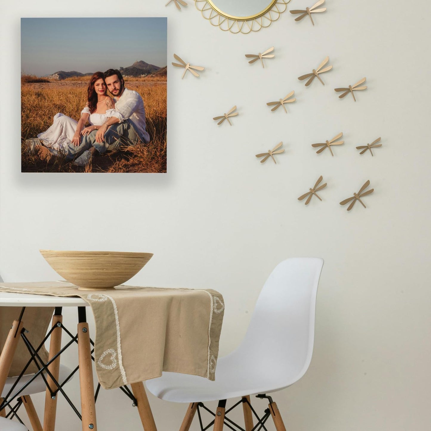 Custom Framed Canvas Prints With Your Photos-Personalized Picture To Canvas Wall Art ，Home Decoration Gifts Holiday Gifts