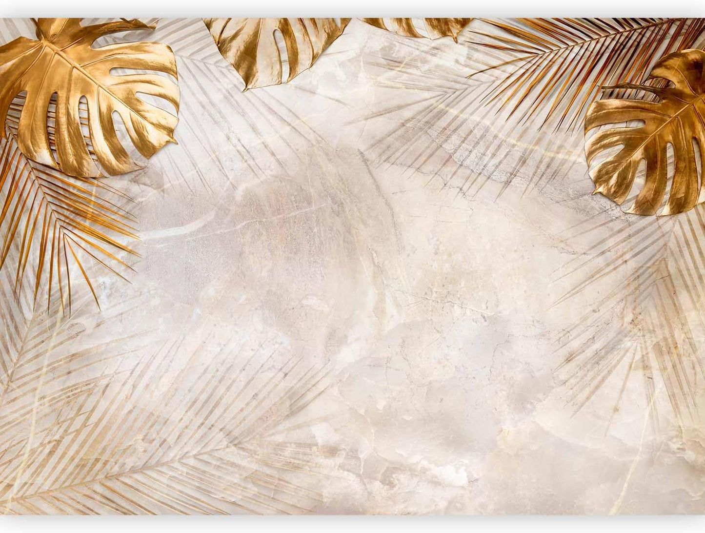 artgeist Wall Mural Tropical Leaves 79x55 in - XXL Non-Woven Wallpaper Fleece Wall Decor Photo Print Picture Image Design Monstera Palm Green Leaves b-C-0788-a-a