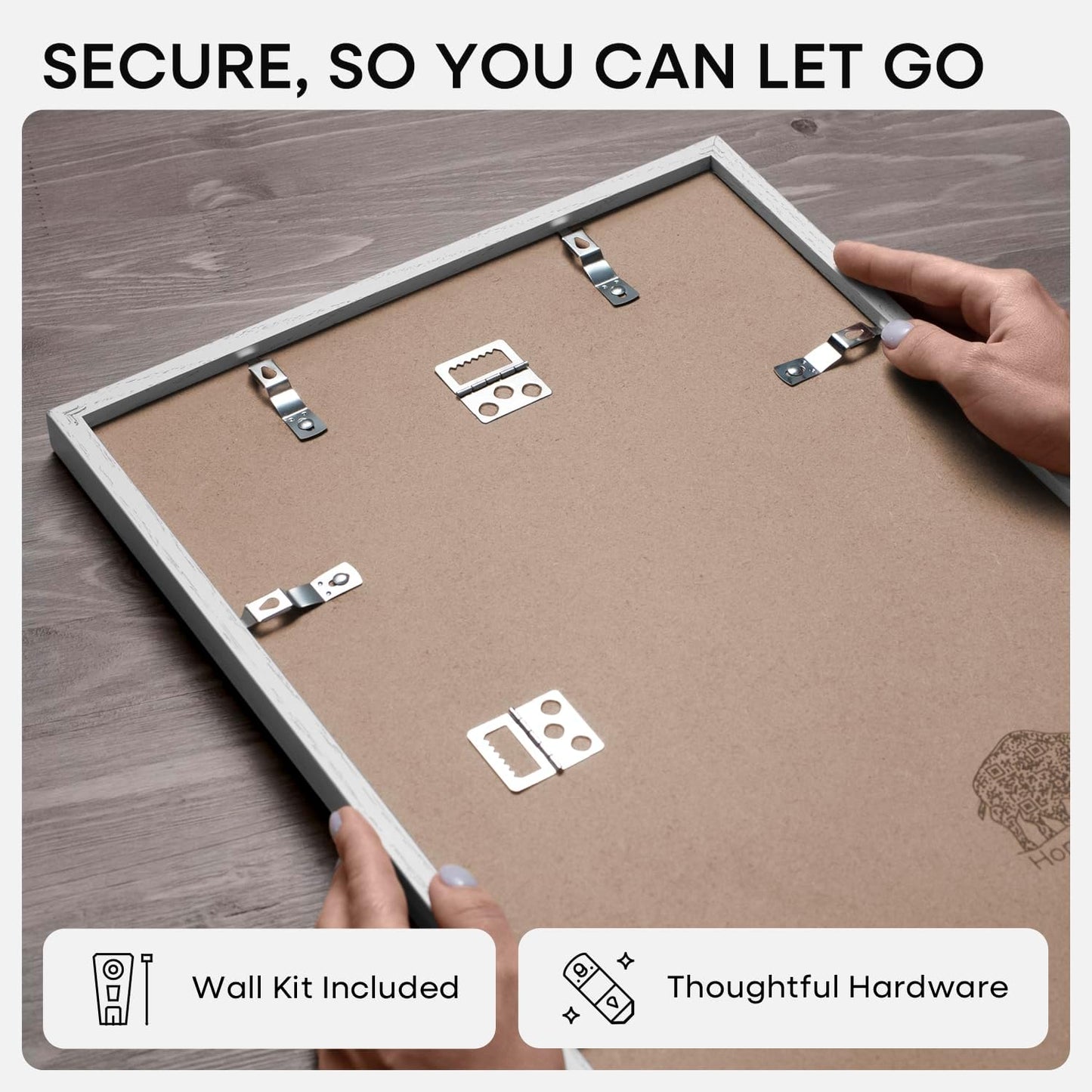 Homeforia 20x24 White Picture Frame, High End Oak 20x24 White Wood Frame with Mat 16x20 Photo, 20 x 24 Wooden Poster Frames Matted to 16 by 20, 24x20 Hanging Frames, Tempered Glass, Wall Kit, Set of 1