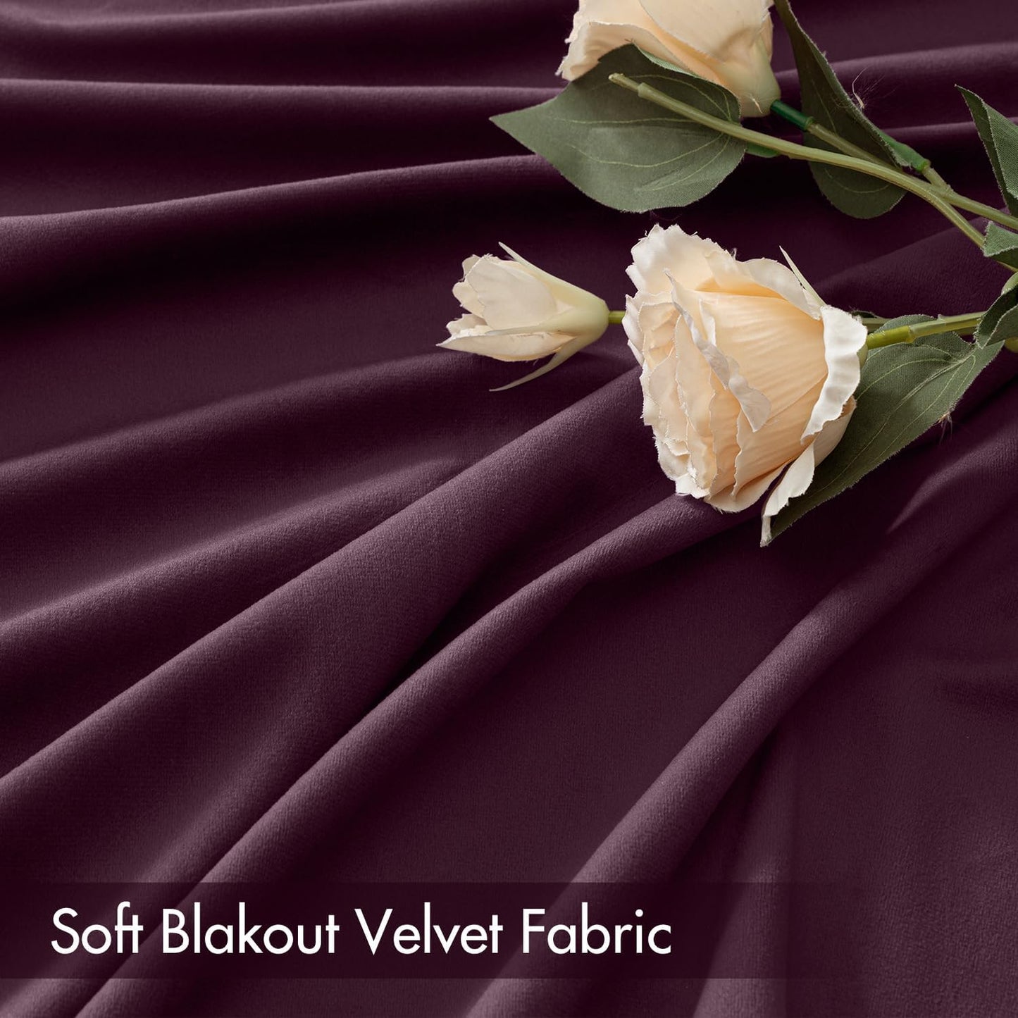 MIULEE Purple Orchid Velvet Curtains Thermal Insulated Blackout Curtain Drapes for Bedroom Living Room Darkening 108 Inches Long Curtains Panels Rod Pocket Set of 2