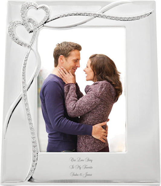 THINGS REMEMBERED Engraved Intertwined Heart 5" x 7" Picture Frame (Free Customization)