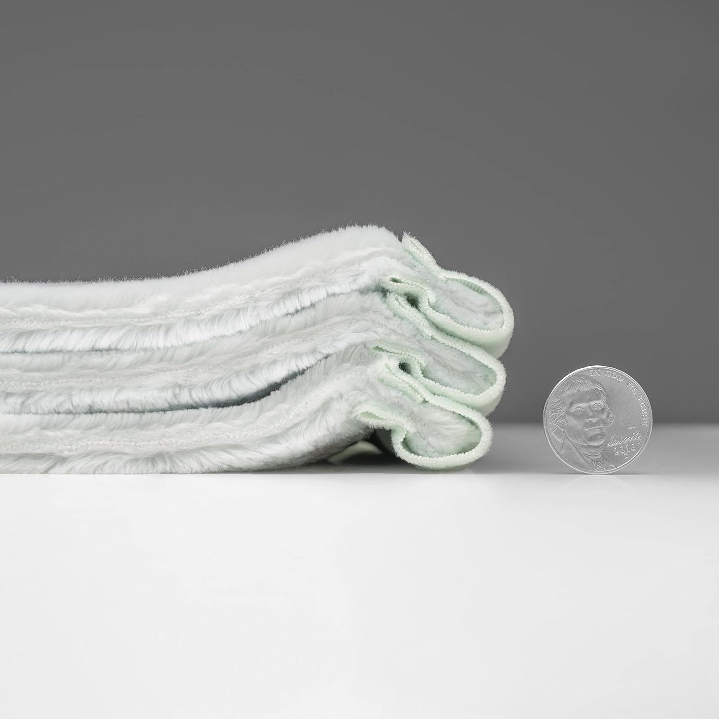 Mellowdy Extra Thick Hearty Plush Flannel Blanket (Pale Mint, 60x80) - 500GSM Twin Size Warm Blanket for Winter, Fall | Soft, Fluffy, Cuddly, Perfect for Bed, Oversized Throw for Couch, Sofa