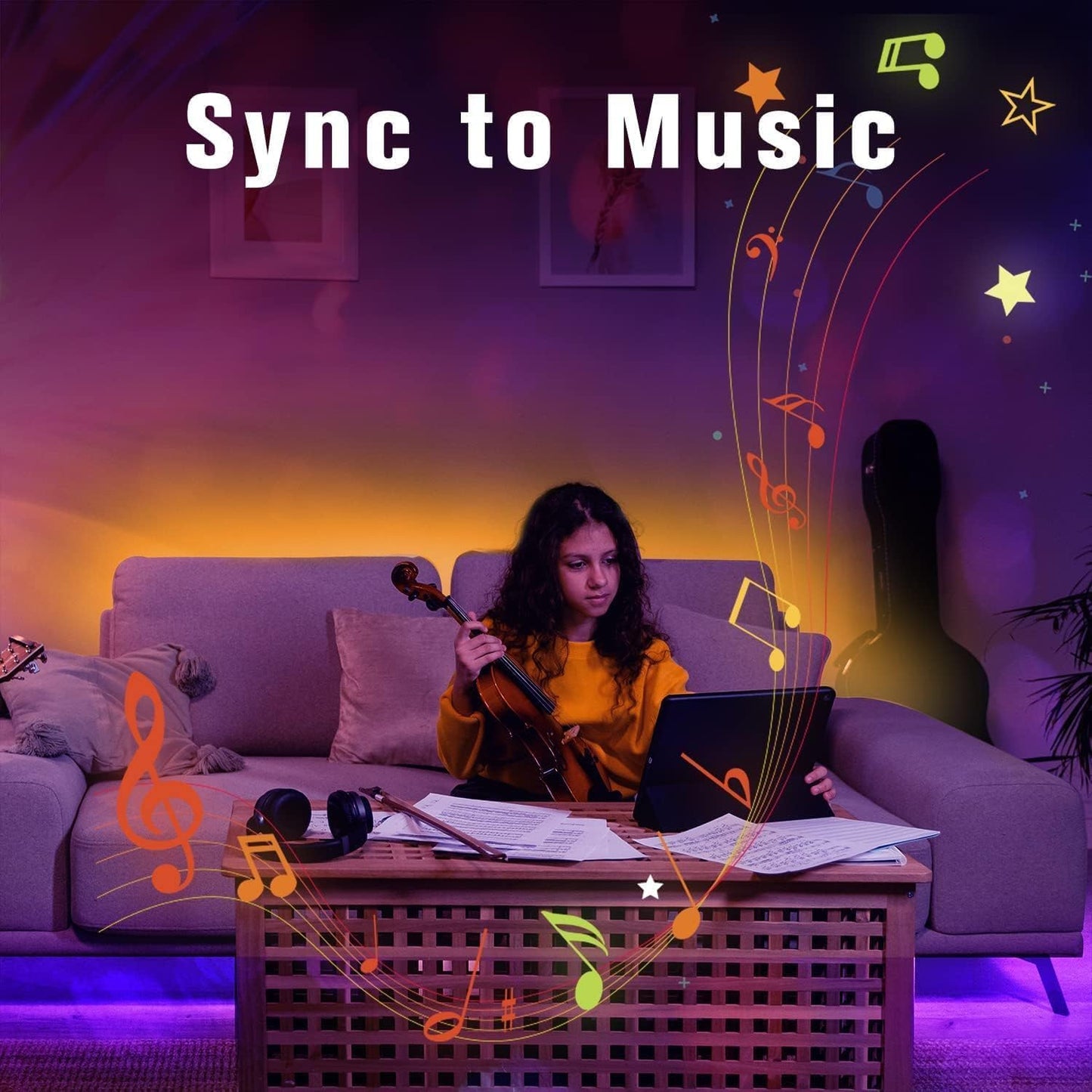 DAYBETTER Led Strip Lights 400 ft (4 Rolls of 100 ft) Color Changing Lights Strip for Bedroom, Desk, Indoor Room Bedroom Valentine Decor, with Remote and 24V Power Supply