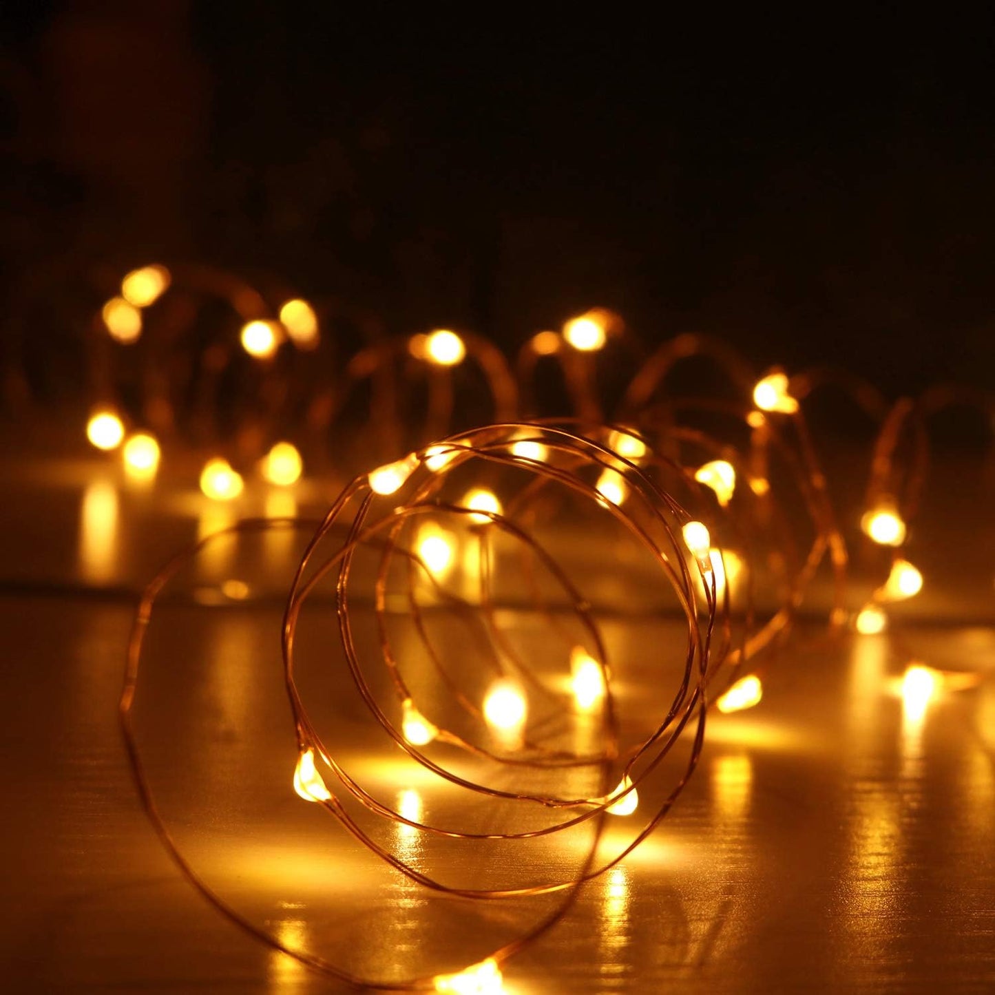 OakHaomie [6-Pack] 7Feet Starry String Lights,Fairy String Lights 20 Micro Starry LEDs On Copper Wire, 2pcs CR2032 Batteries Included,DIY Wedding Centerpiece,Party,Christmas Table Decor (Amber)