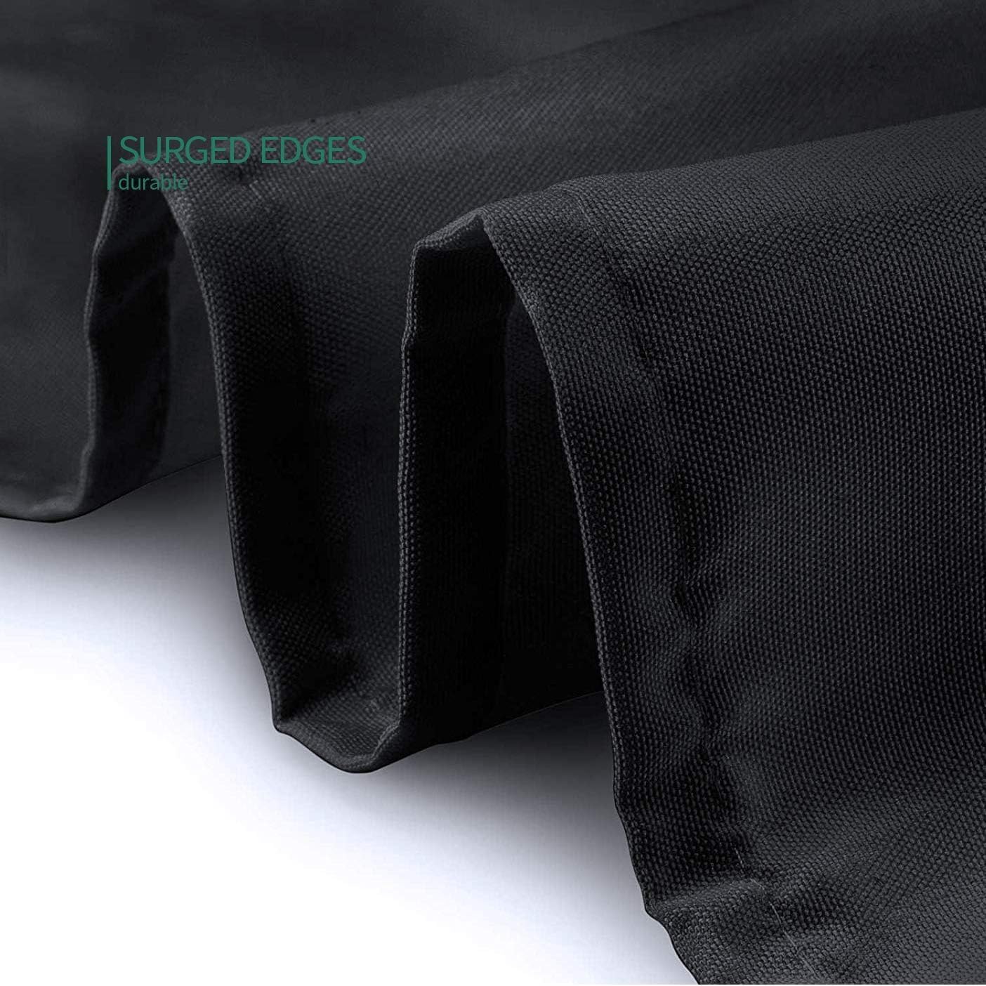 Surmente 120 inch Round Tablecloths -5 Pack Black Round Table Cloths, Polyester Fabric Table Covers for Wedding, Party, Banquet, or Restaurant