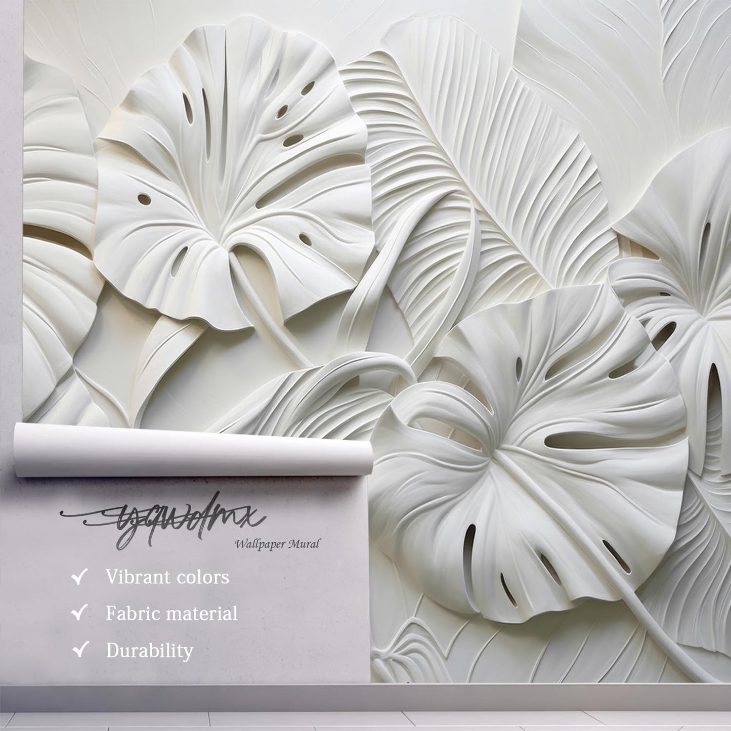 -3D Plant Living Room Wallpaper XT22 L 180" x 115"