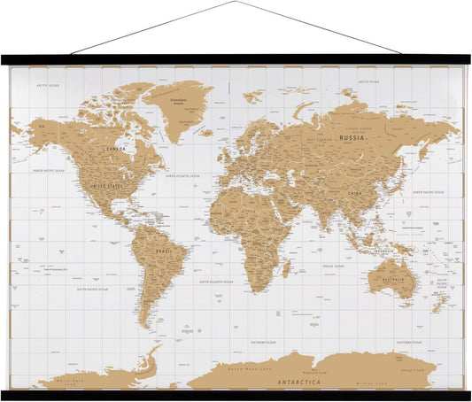 Magnetic Poster Hanger Frame, 28x22 28x40 28x30 Teak Wood Magnet Poster Frame for Posters, Prints, Photos, Pictures, Maps, Scrolls, and Canvas Artwork(Black, 28")