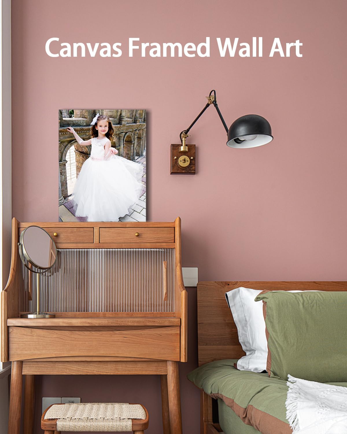 AbcCustomize Canvas Prints with Your Photos, Personalized Photo To Canvas Print for Bedroom, Living Room, Farmhouse Office Decor,Custom Canvas Wall Art for Gifts & Keepsakes, Ready to Hang