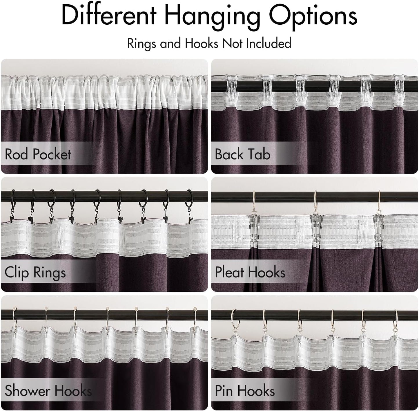 MIULEE Dark Purple Velvet Curtains 108 inches 2 Panels - Luxury Room Darkening Window Drapes for Bedroom Living Room Thermal Insulated Super Soft Blackout Extra Long, Back Tab Rod Pocket Pinch Pleated