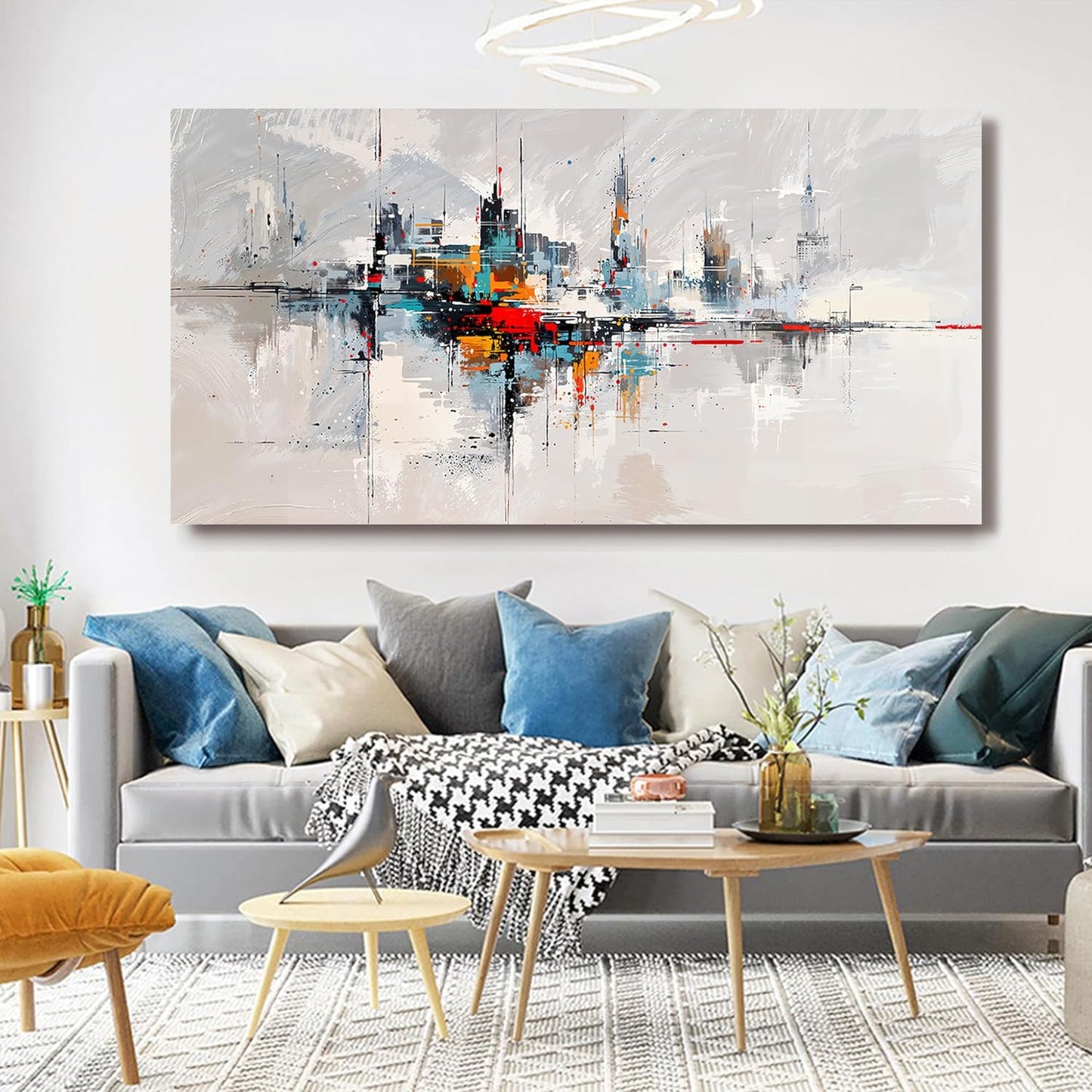 Abstract Wall Art Decor Wall Art Pictures for Living Room Abstract Canvas Art Wall Decor Modern Colorful Wall Art Prints Contemporary Large Wall Art Decorations Bedroom Office Decor 29" X 58"