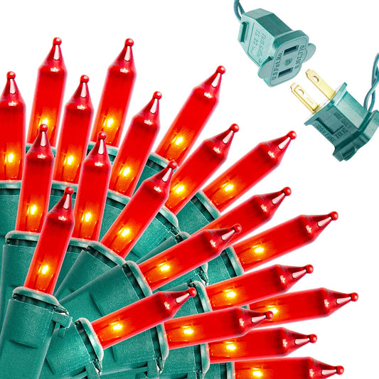 Joiedomi Red Christmas String Lights,100 Count 21.4FT Christmas Fairy Tree Lights Plug in for Indoor Outdoor Valentine's Day Xmas Decorations Patio Holiday Theme Party Yard House,Green Wire