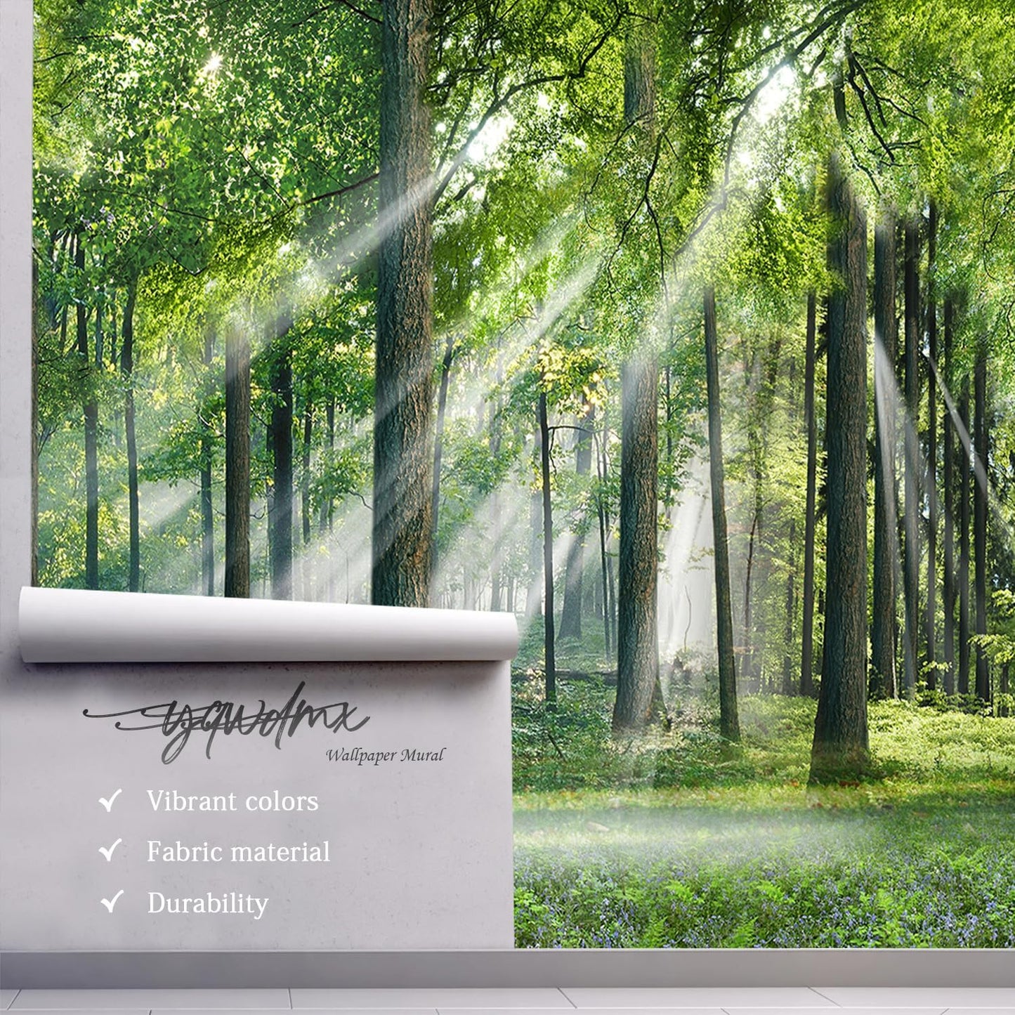 -Sunshine Forest Living Room Wallpaper XT24 S 100" x 65"