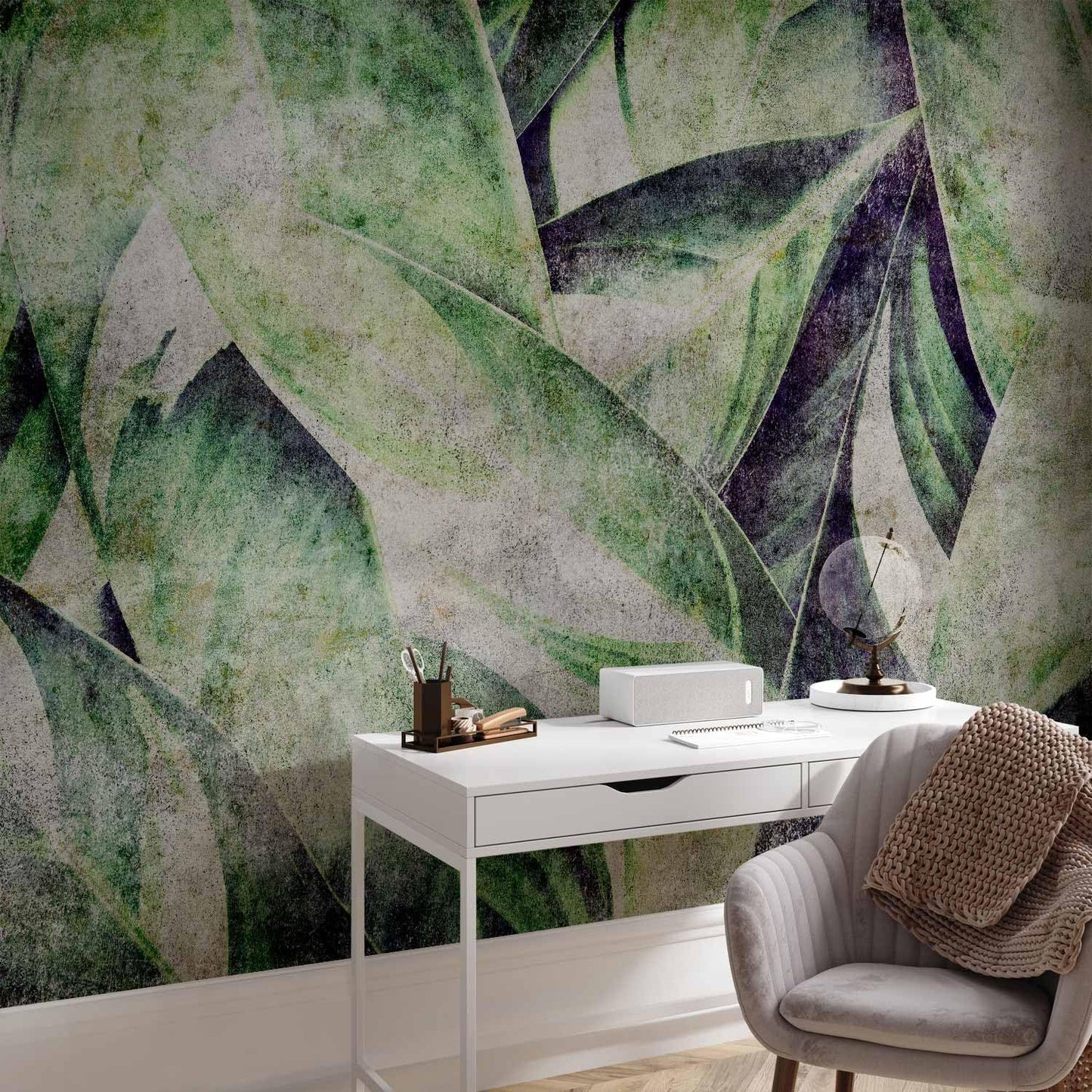 artgeist Premium Wall Mural Tropical Leaves 138x101 in - Non-Woven Wallpaper Fleece Wall Decor Photo Print Picture Image Design Jungle Nature Botanical b-C-0844-a-a