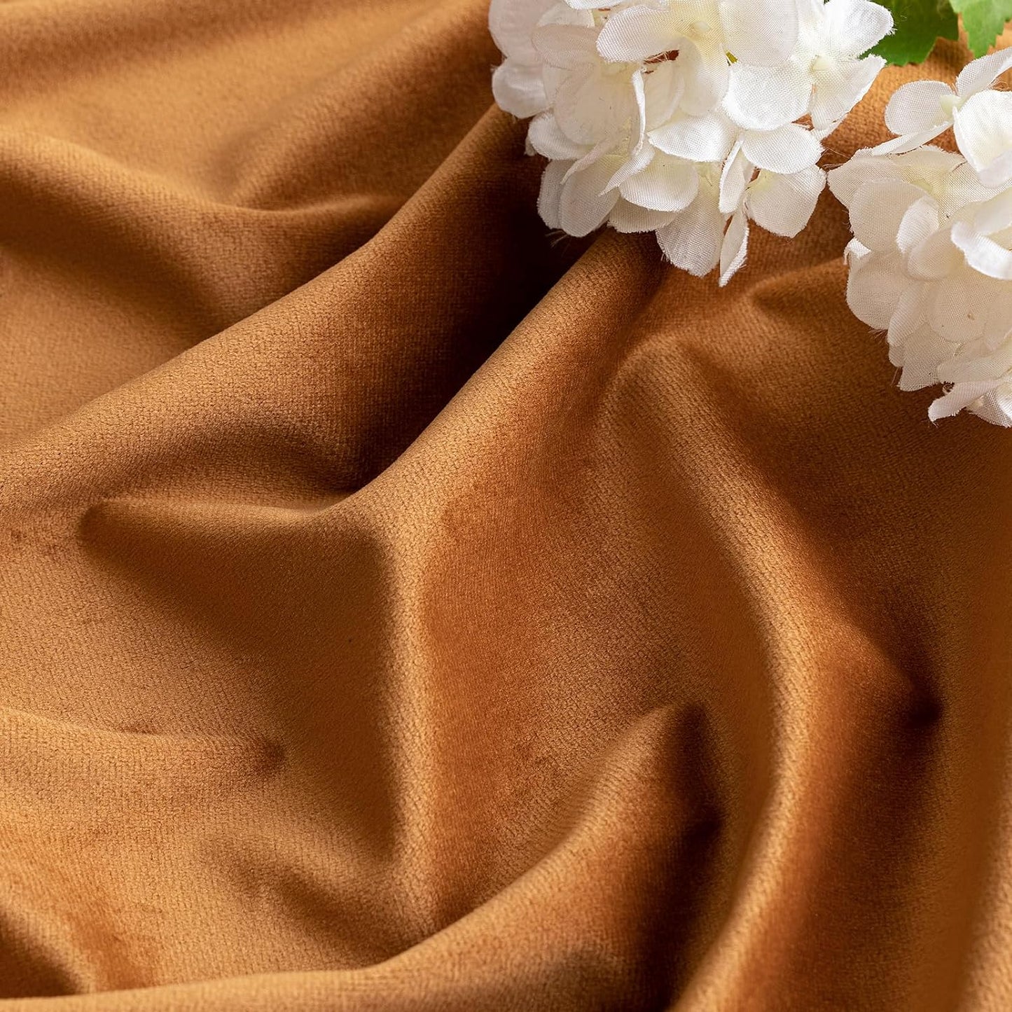 MIULEE Velvet Curtains 90 inches - Pinch Pleat Luxury Room Darkening Curtains for Bedroom Living Room Thermal Insulated Super Soft Window Drapes Rod Pocket, Gold Brown, W52 x L90 inch, 2 Panels