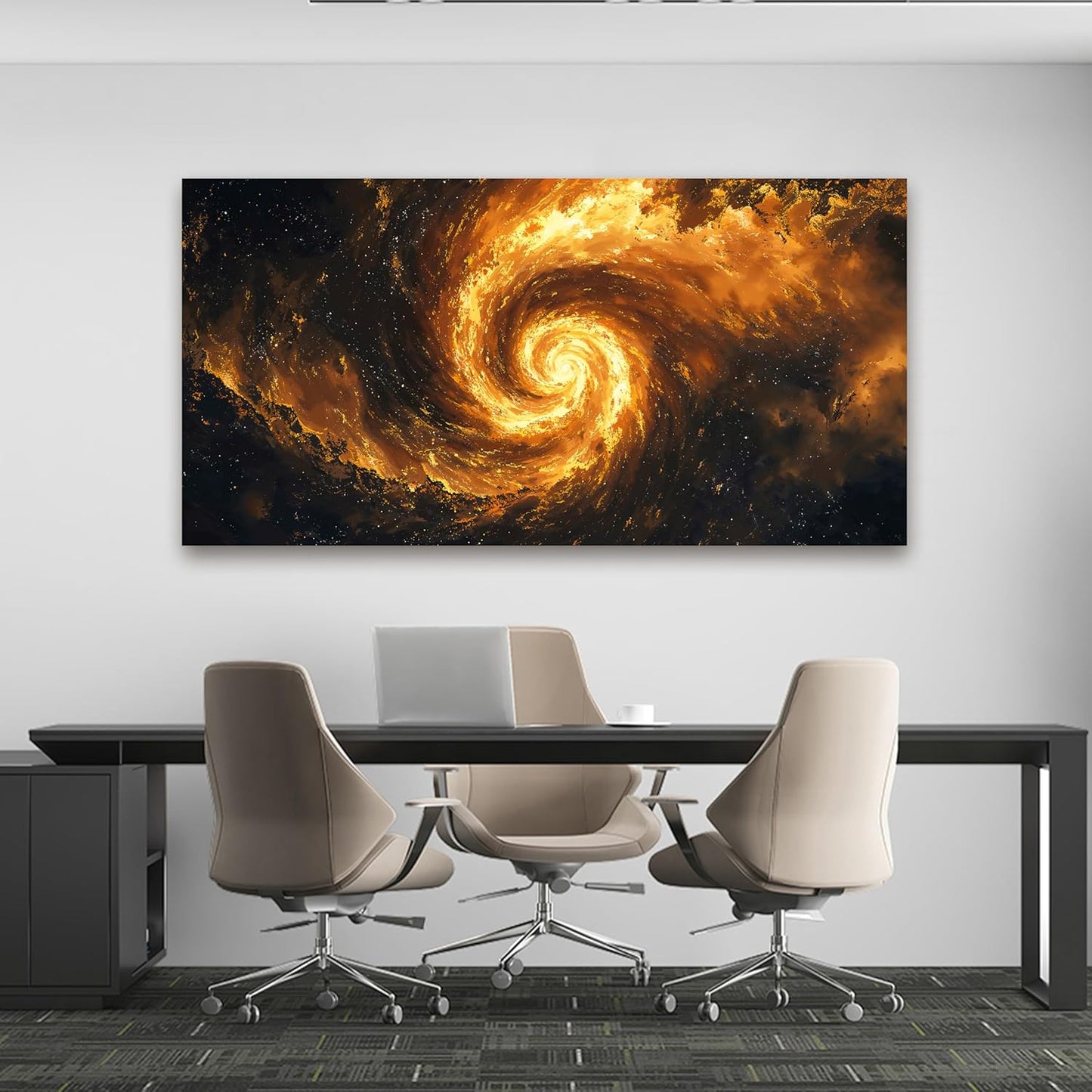 Abstract Canvas Wall Art Decor Black And Gold Modern Abstract art wall Decor for Living Room Galaxy Vortex Canvas Prints Modern Aesthetic Wall Art For Bedroom Office Wall Hanging Decor 20" X 40"