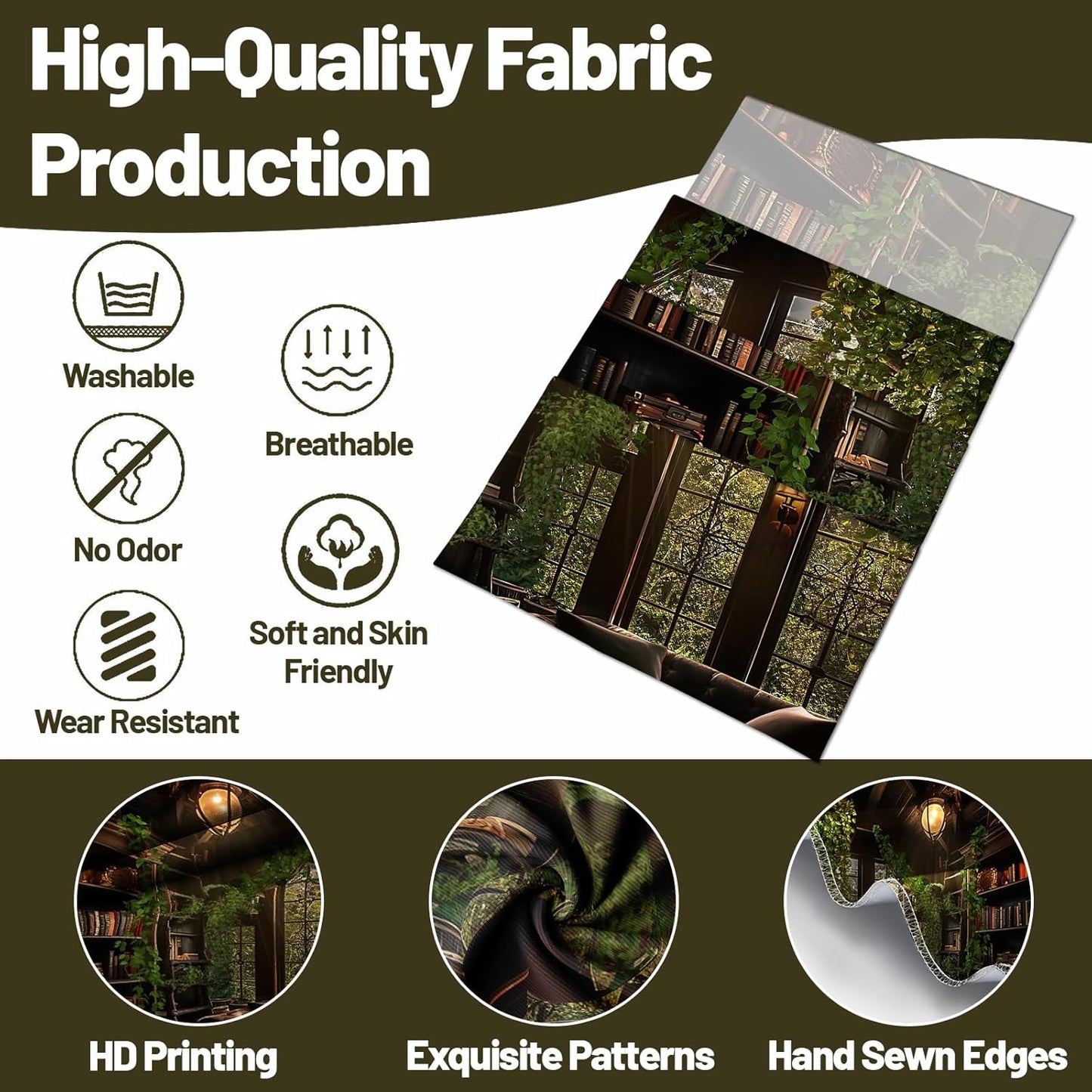 dueeia Medieval Bookshelf Tapestry Wall Hanging Book Library Backdrop Bookcase Dark Academia Vintage Wall Decor for Bedroom Aesthetic Living Room Office (37.4"x28.7")